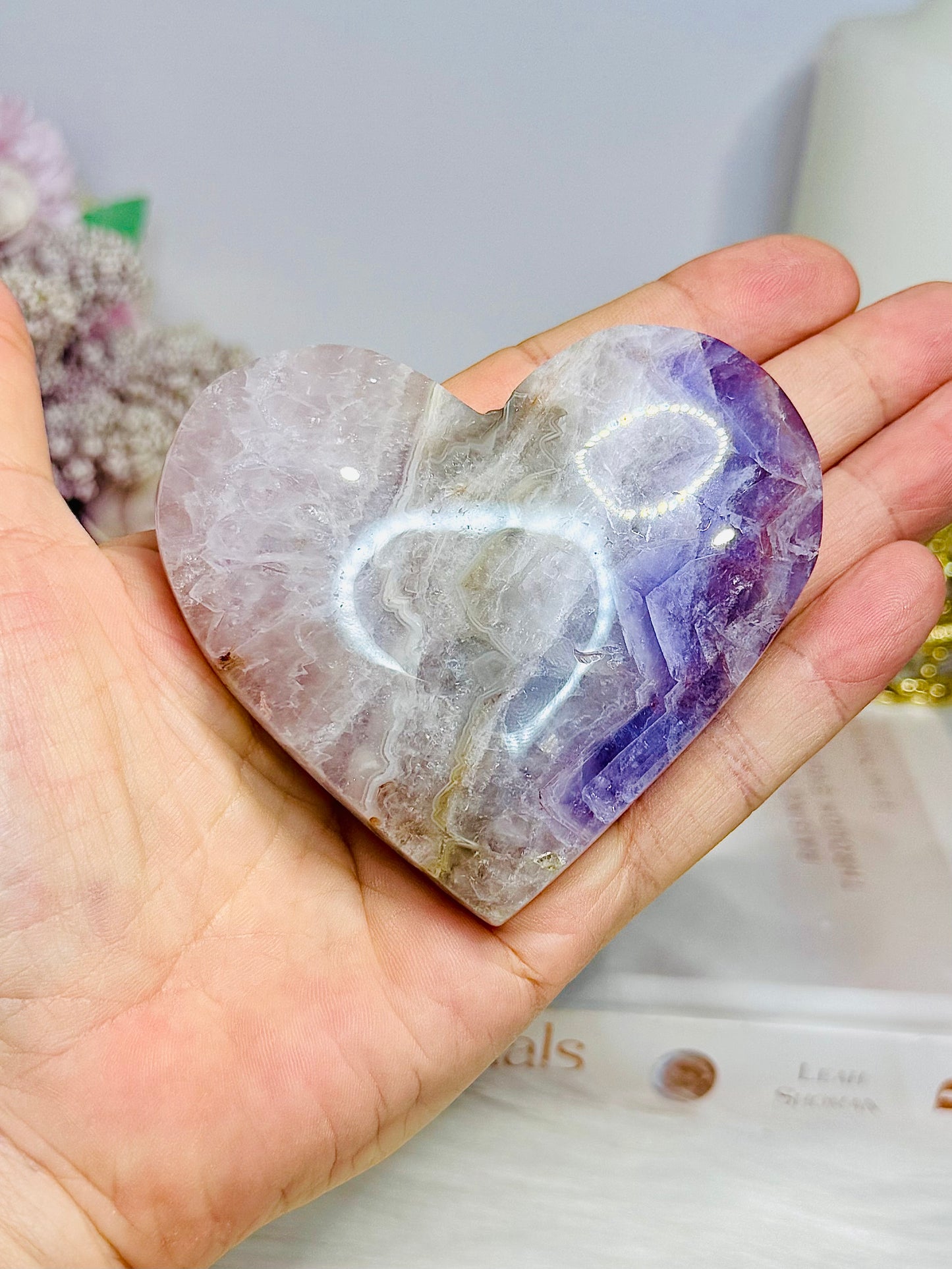 Crazy Lace Amethyst Heart 8cm