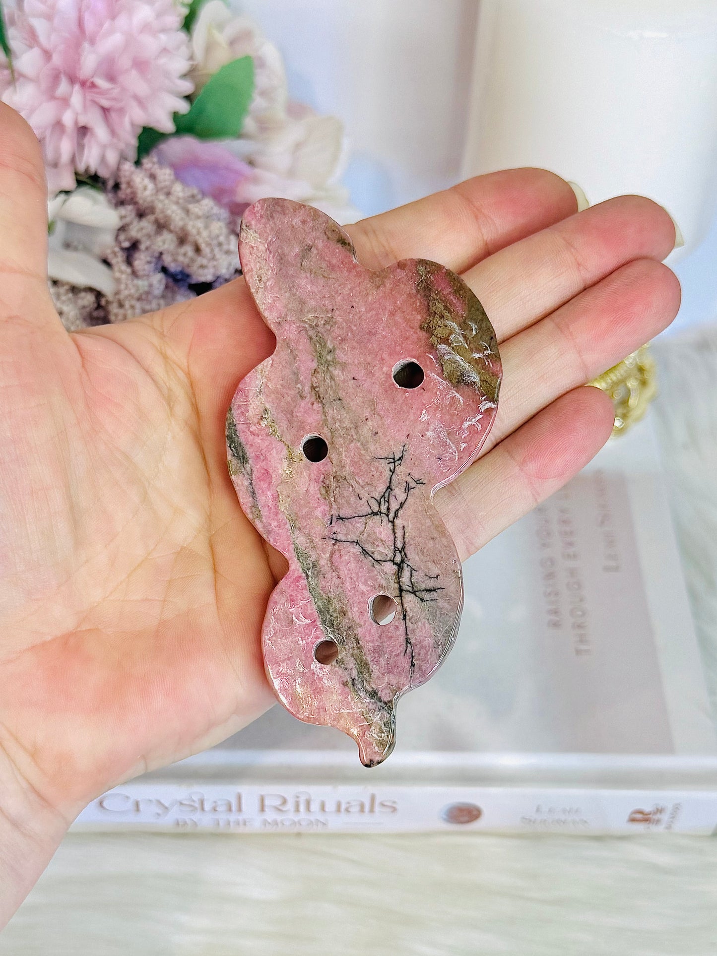 Rhodonite Carved Snake 11cm