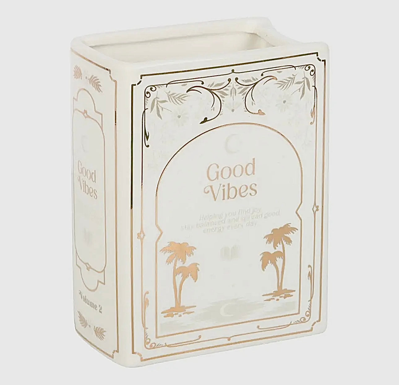 White Book Shaped Vase 15cm
