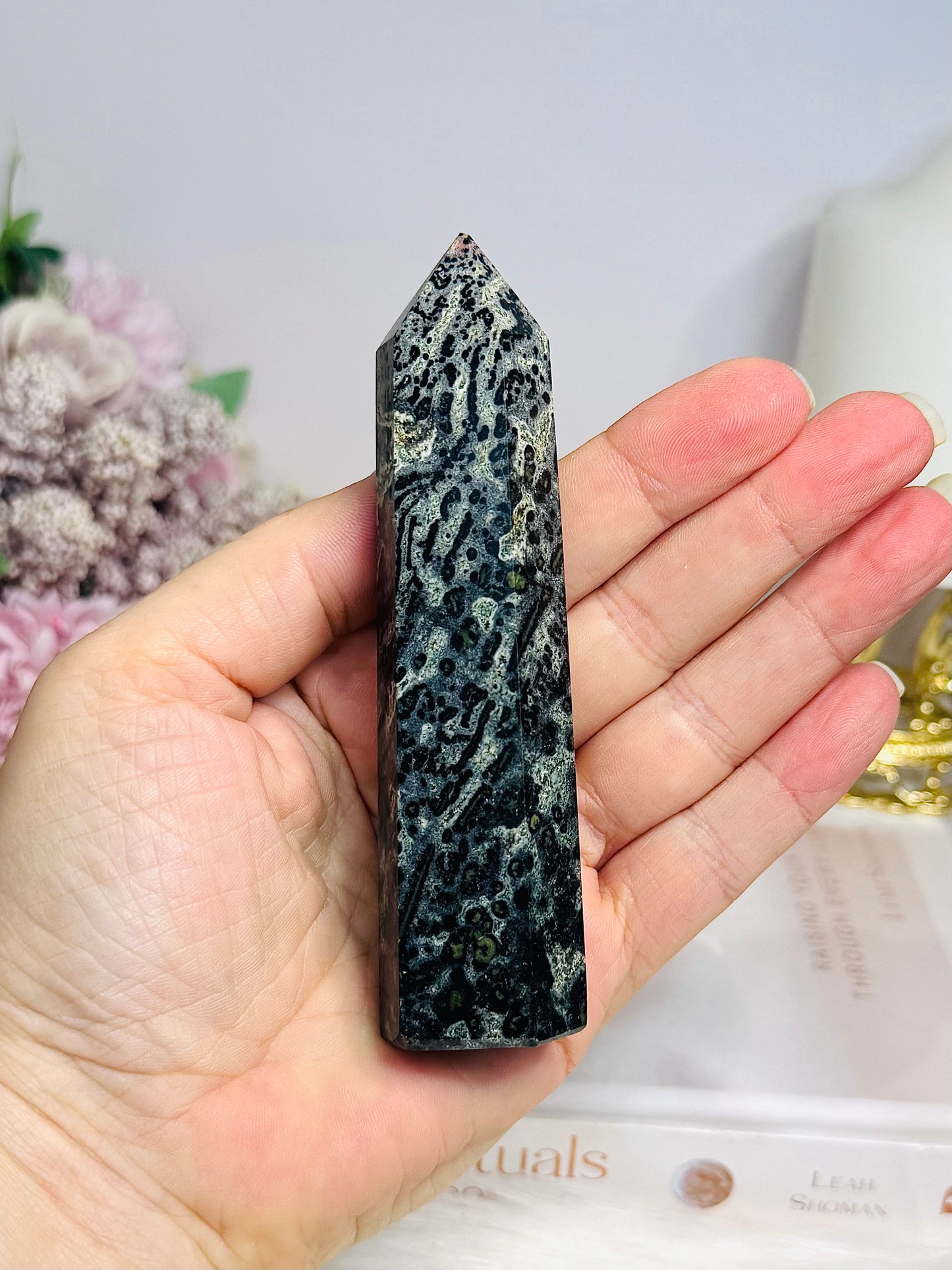Green Kambaba Jasper Tower 11cm