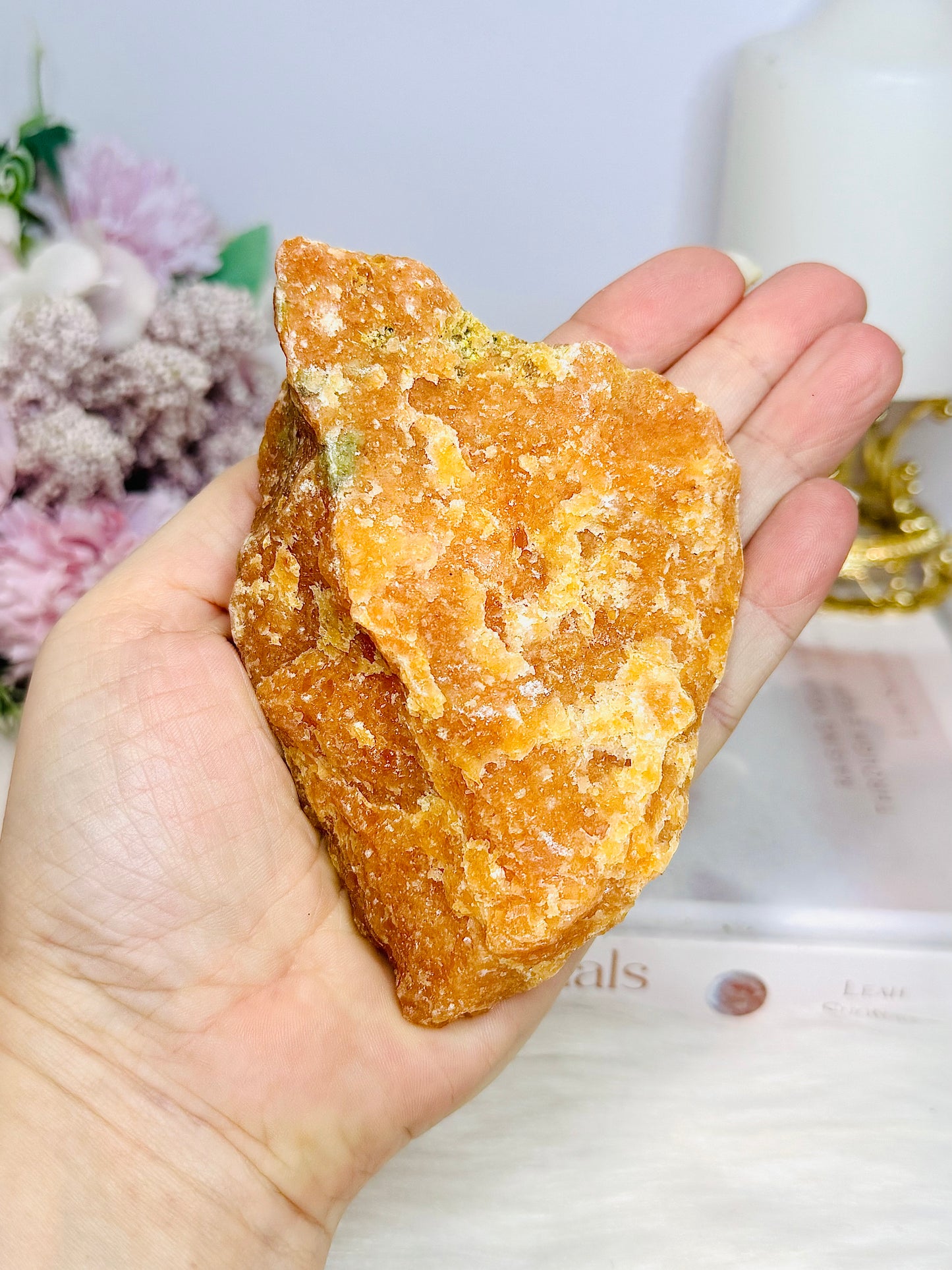 Natural Orange Calcite Specimen 320g