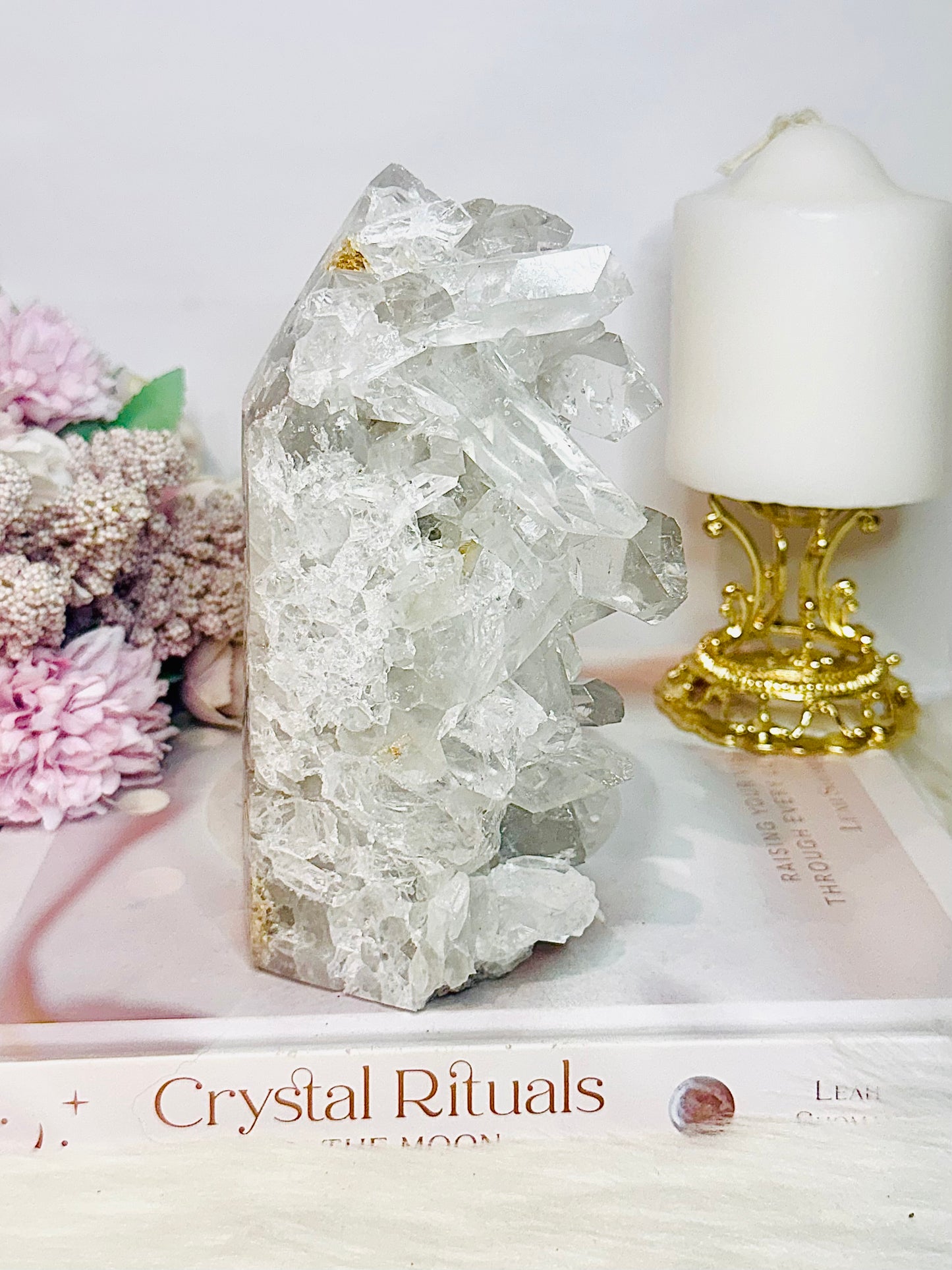 High Grade Clear Quartz Cluster Point Tower From Brazil 16cm 994grams
