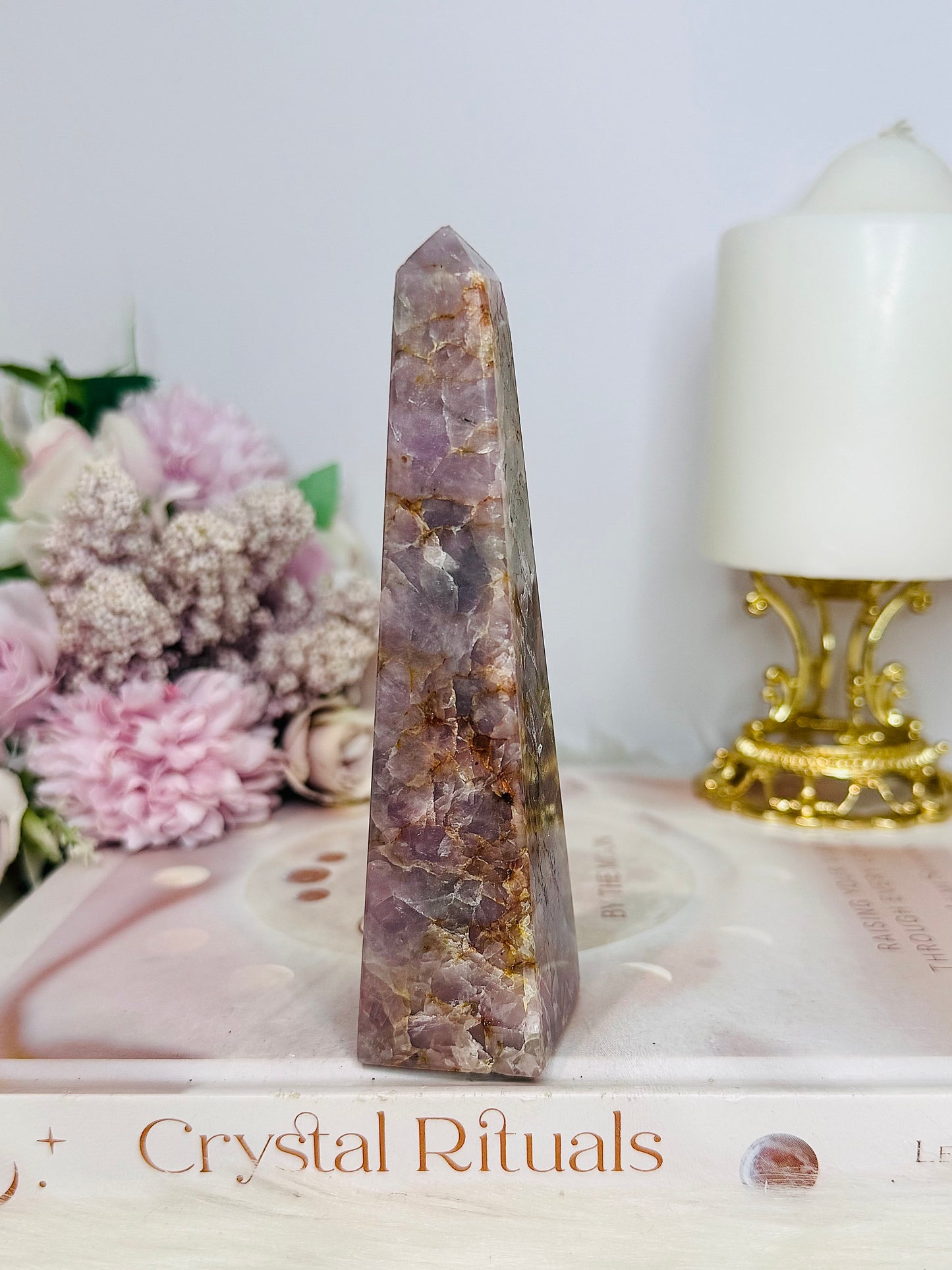 Lepidolite Obelisk Tower 12.5cm