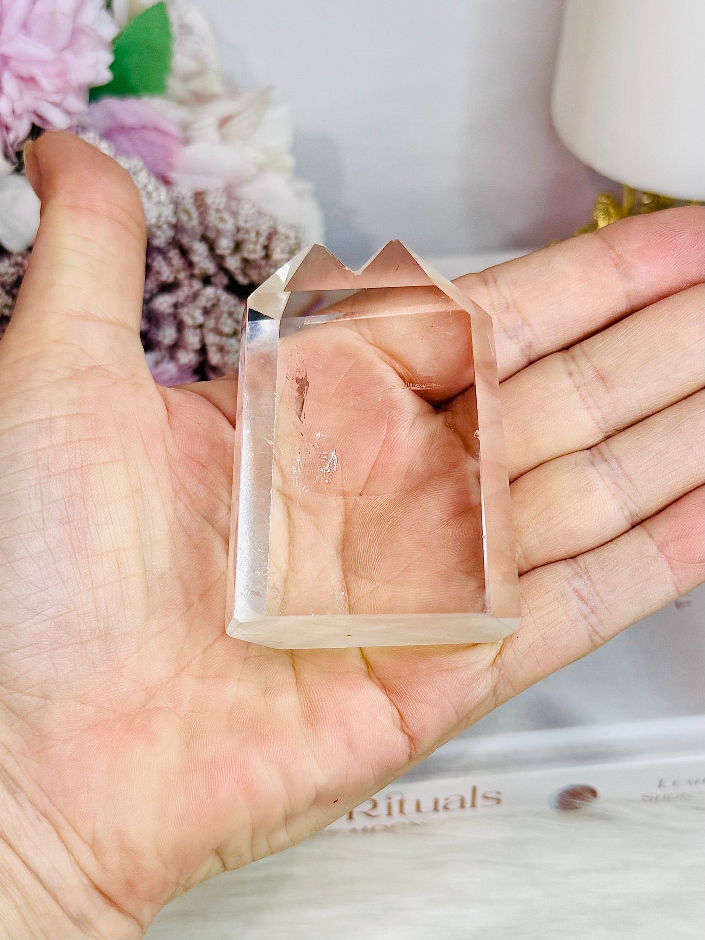 Beautiful Clear Quartz Double Tower 7cm