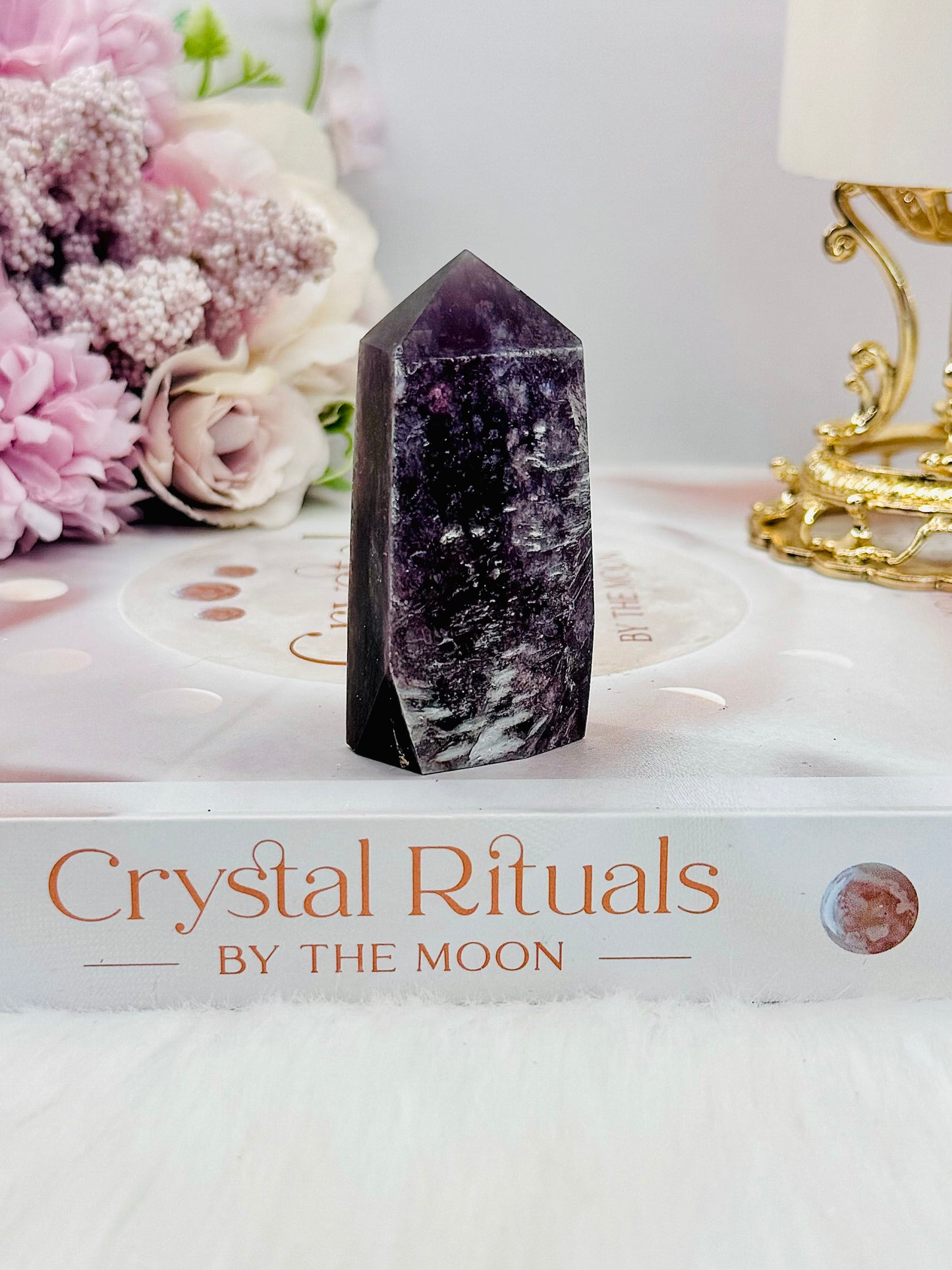 Beautiful Shiny 6cm Purple Mica Tower
