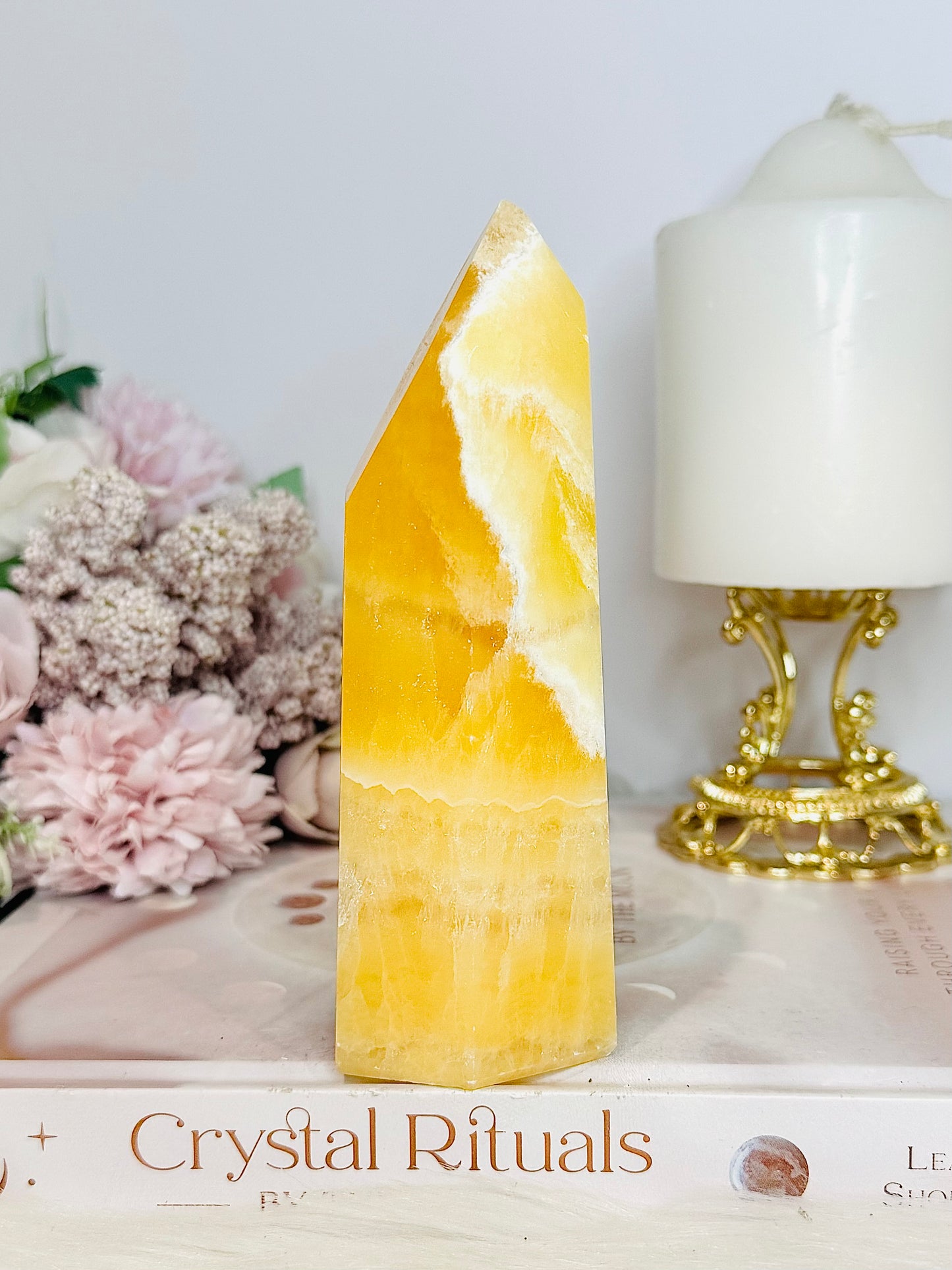 Orange Calcite Tower 13cm