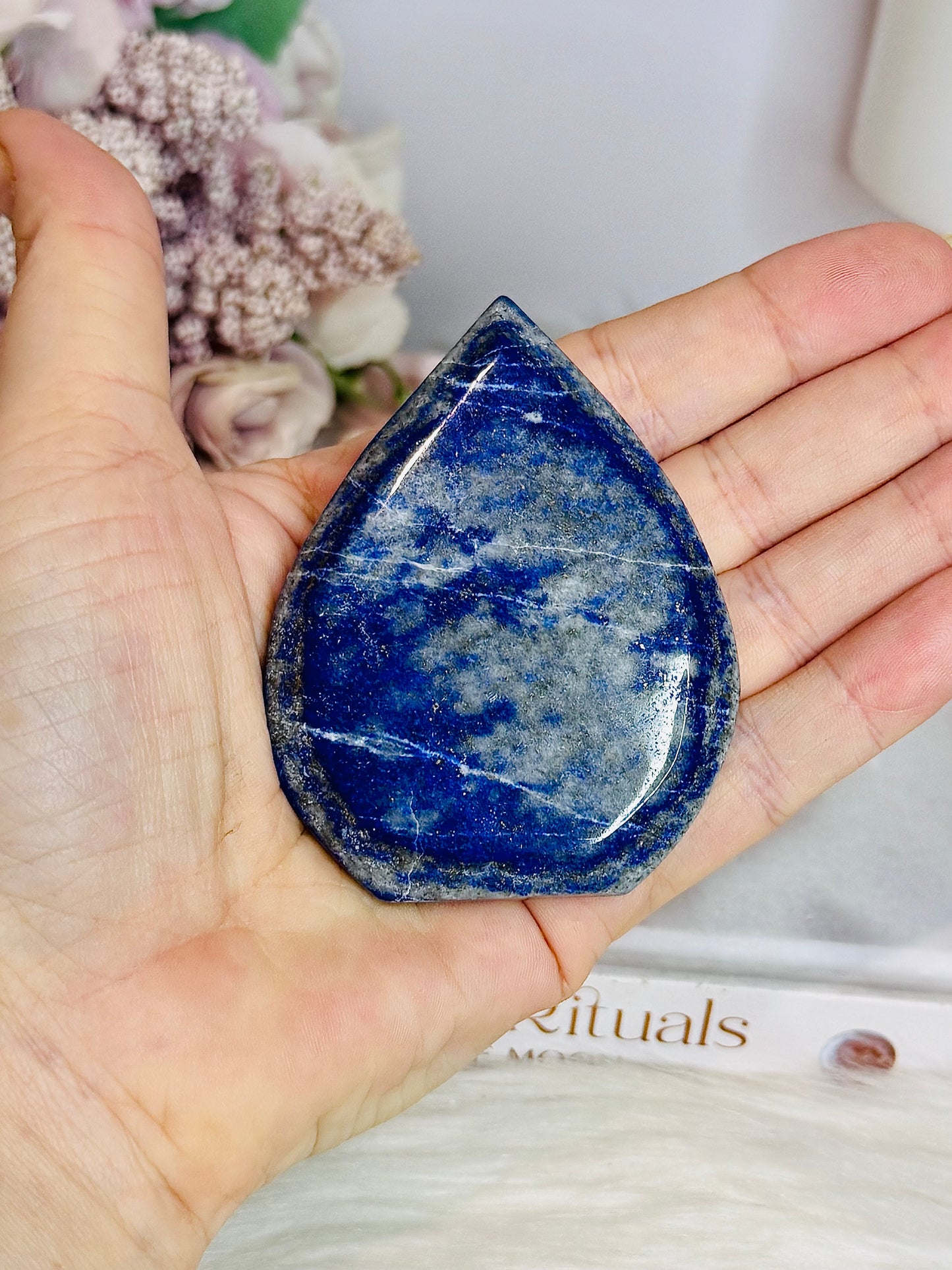 Lapis Lazuli Flame On Stand 7cm