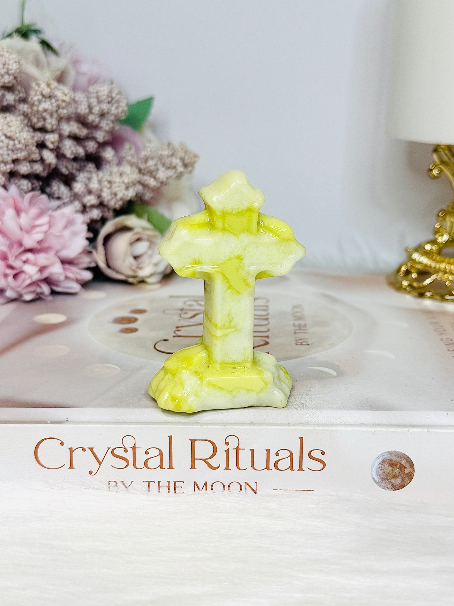 Serpentine Jade Cross 7cm