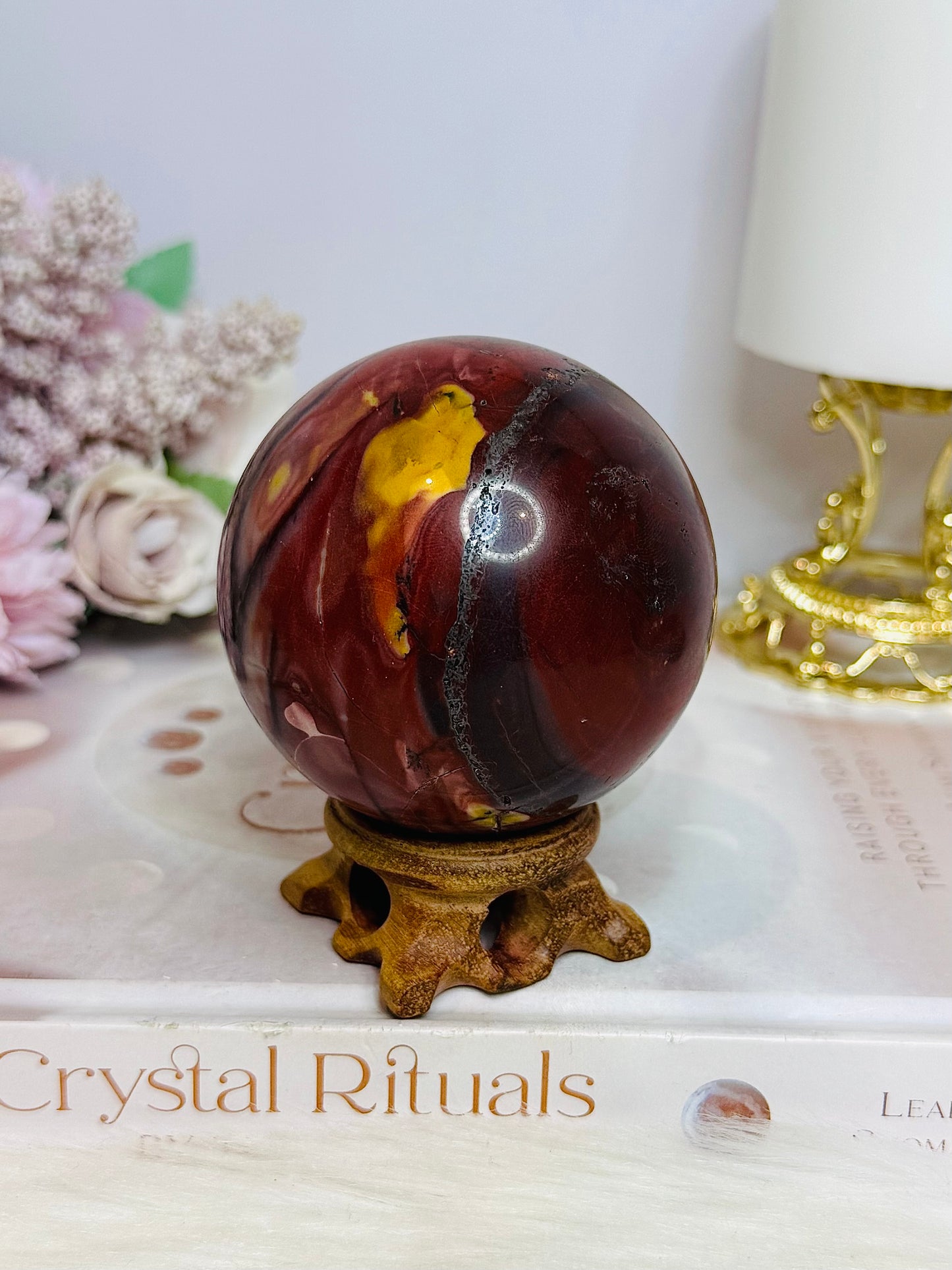 Mookaite Jasper Large Sphere on Stand 393g
