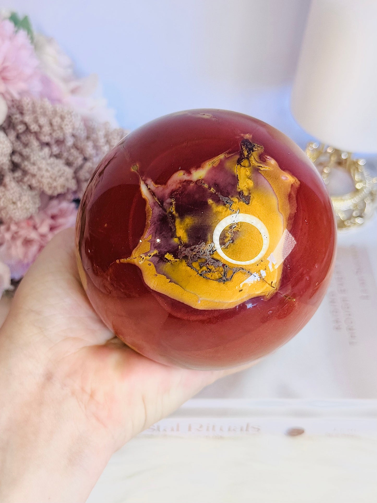 ⚜️ SALE ⚜️ Large 1.27KG Mookaite Jasper Sphere On Stand