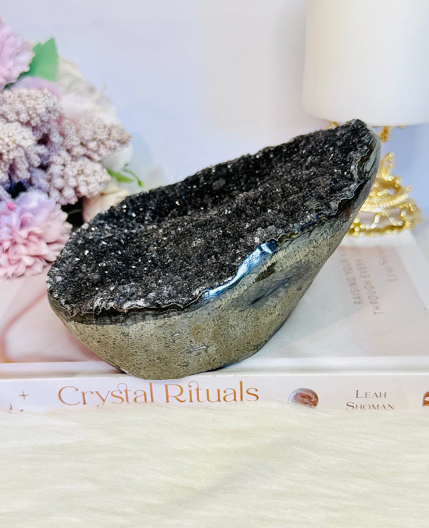 ⚜️ SALE ⚜️ Large Black Galaxy Amethyst Natural Freeform Cluster 1.06KG