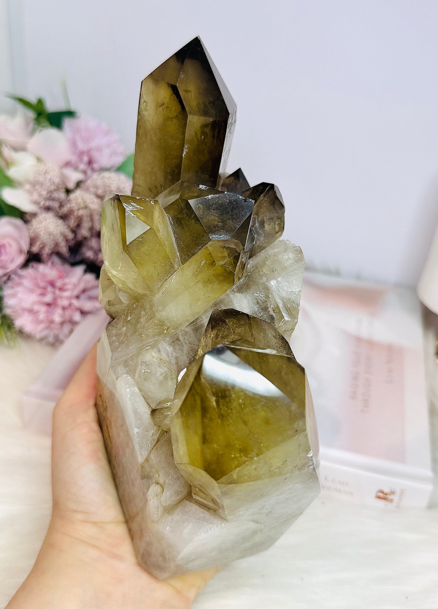 Huge Smokey Citrine Large Point Cluster 1.65KG