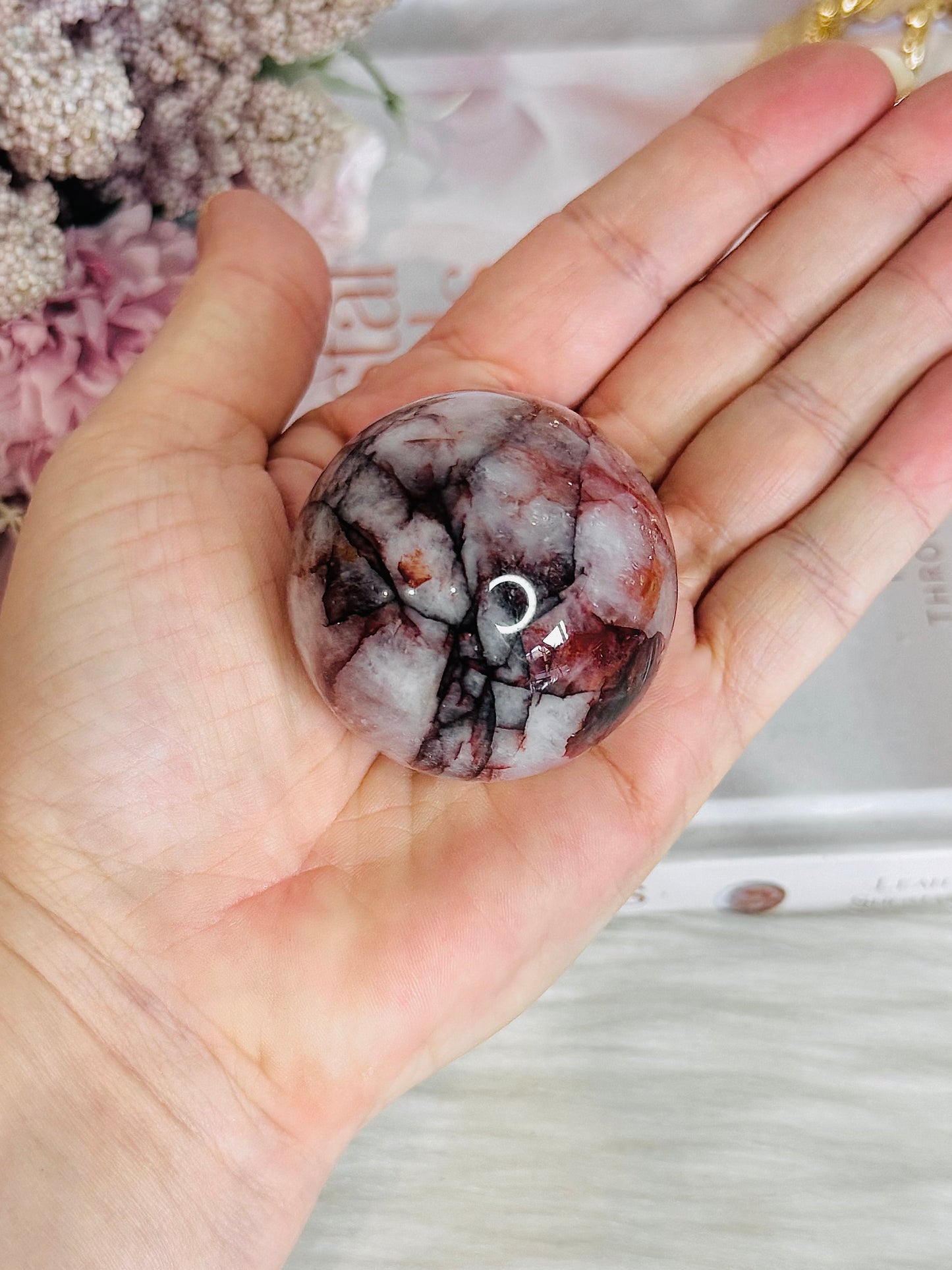 Fire Quartz Sphere On Stand 142grams