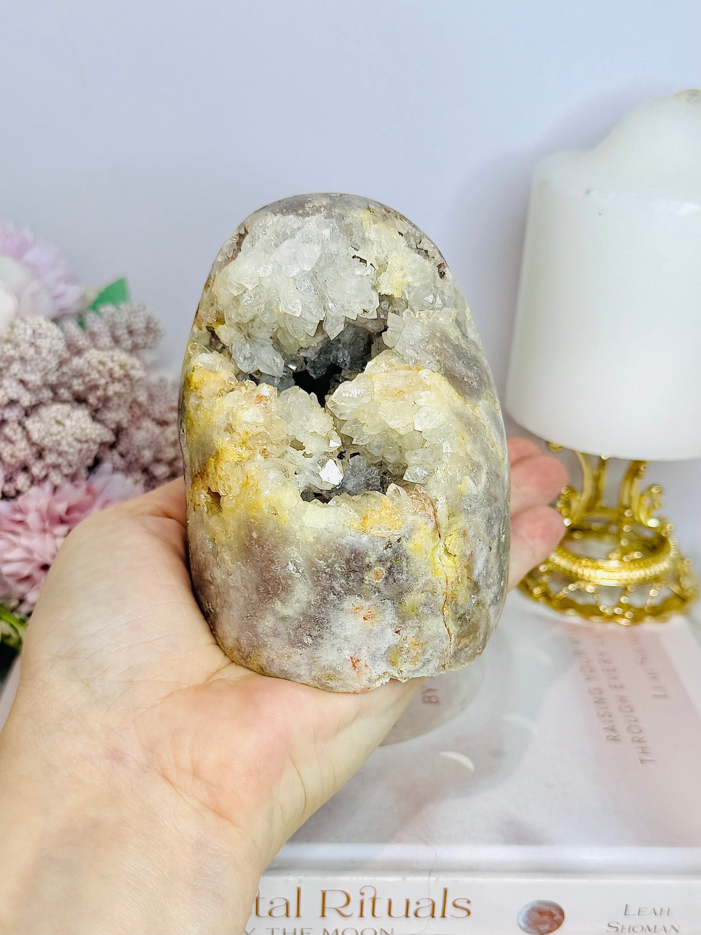 Natural Pink Amethyst Druzy Freeform 762g