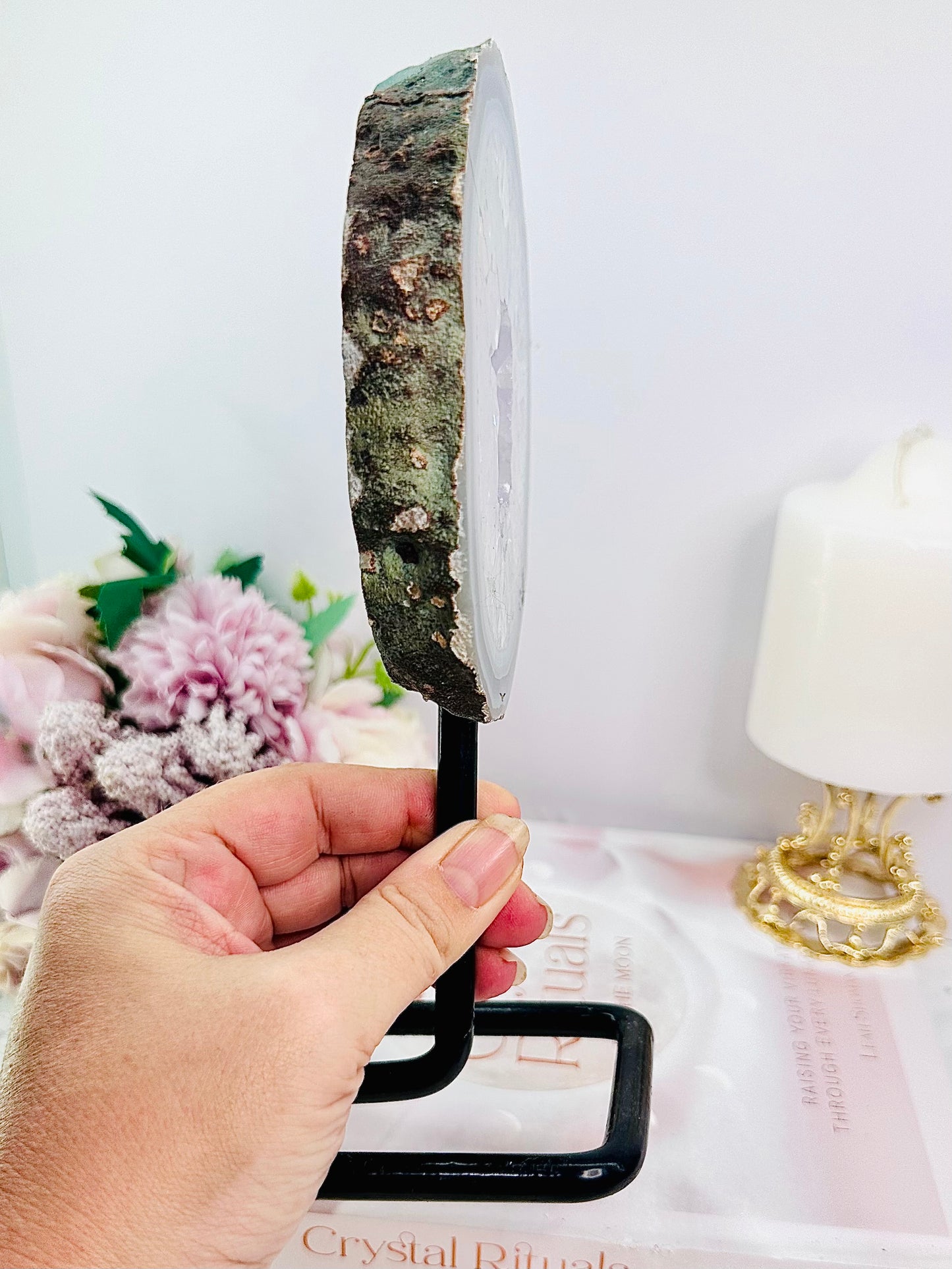 Large 20cm Agate Portal on Stand From Uruguay