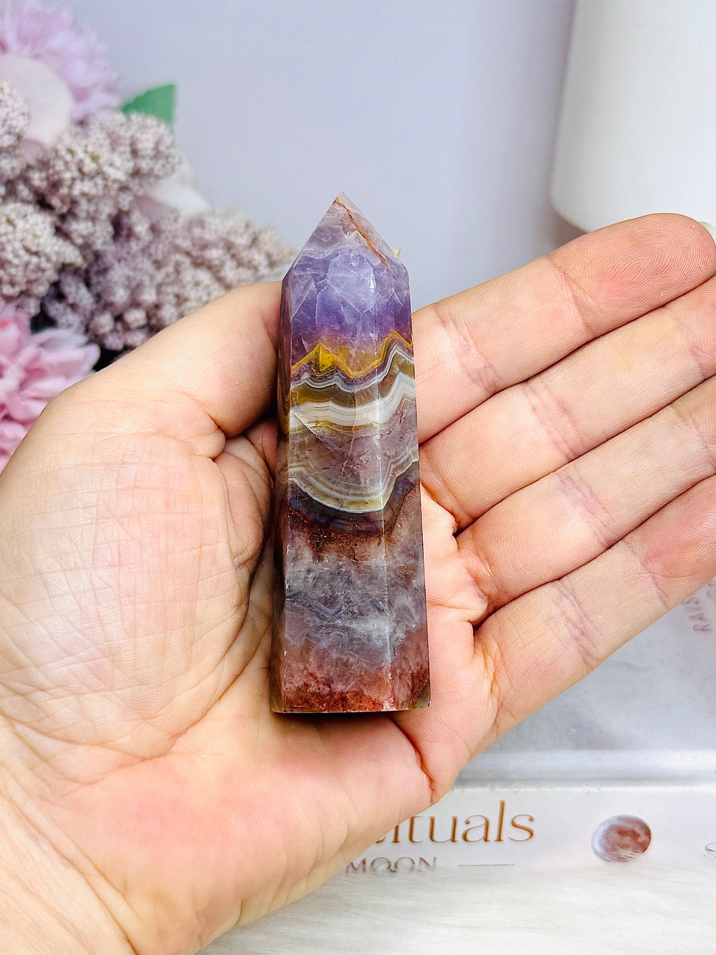 Amethyst X Agate Tower 8.5cm