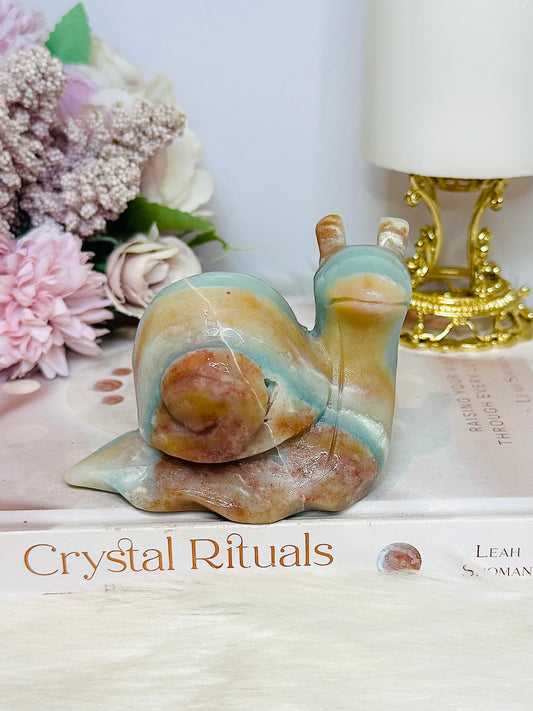 Caribbean Calcite Carved Snail 332g