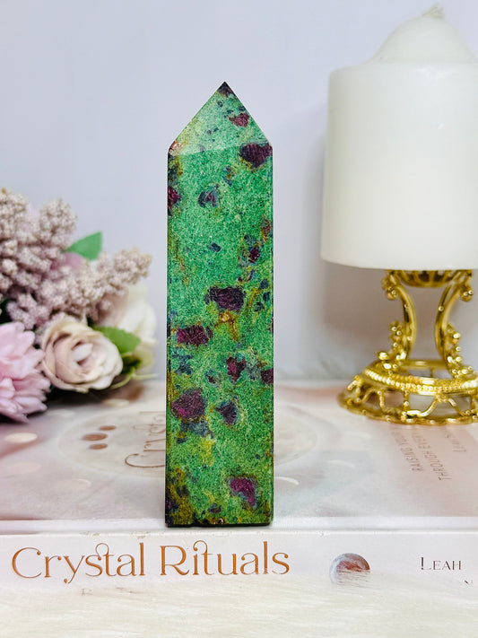 Ruby In Fuchsite Tower 12.5cm UV Reactive