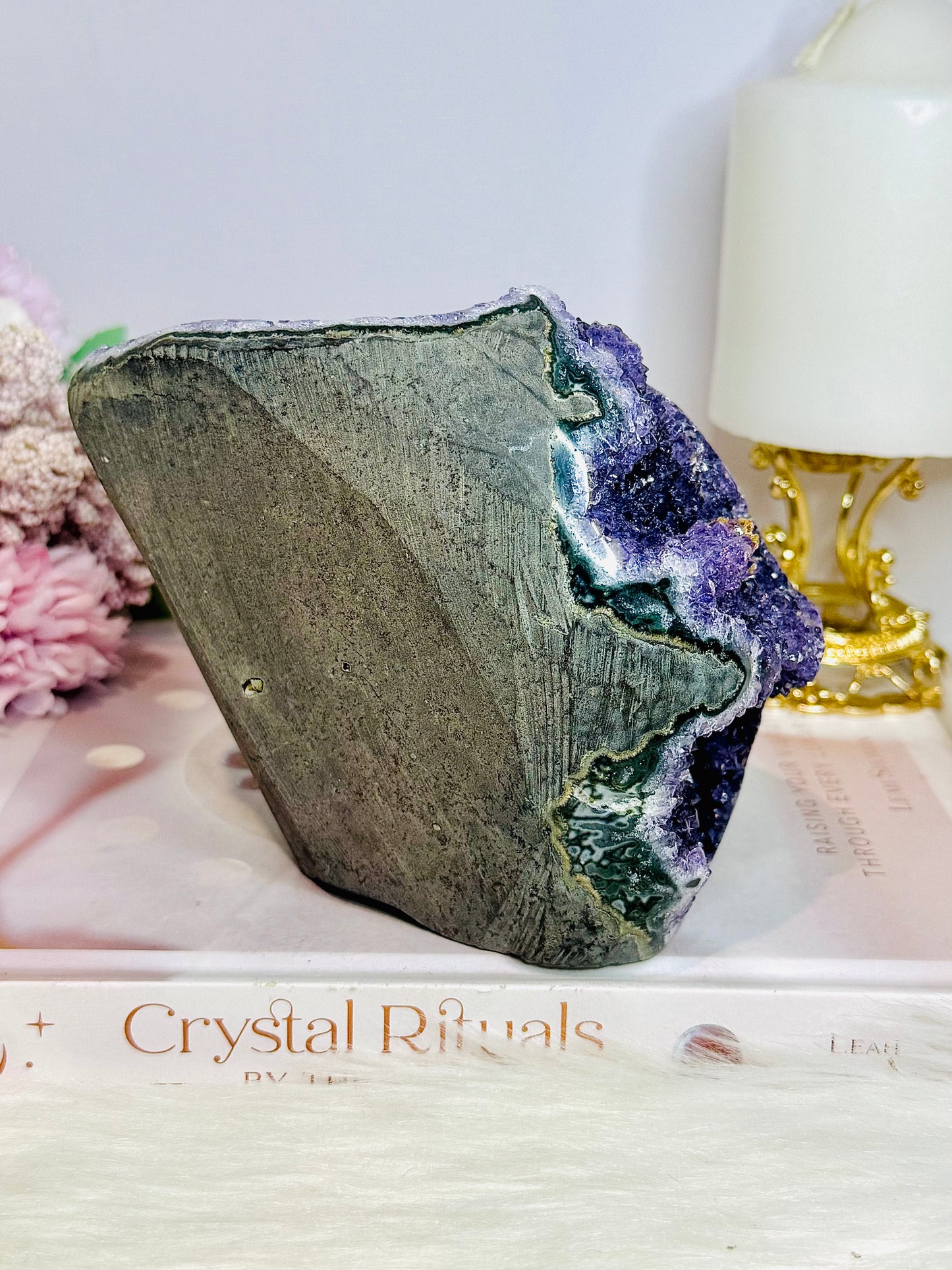 High Grade Huge Natural Amethyst Base Cut Cluster 1.3KG