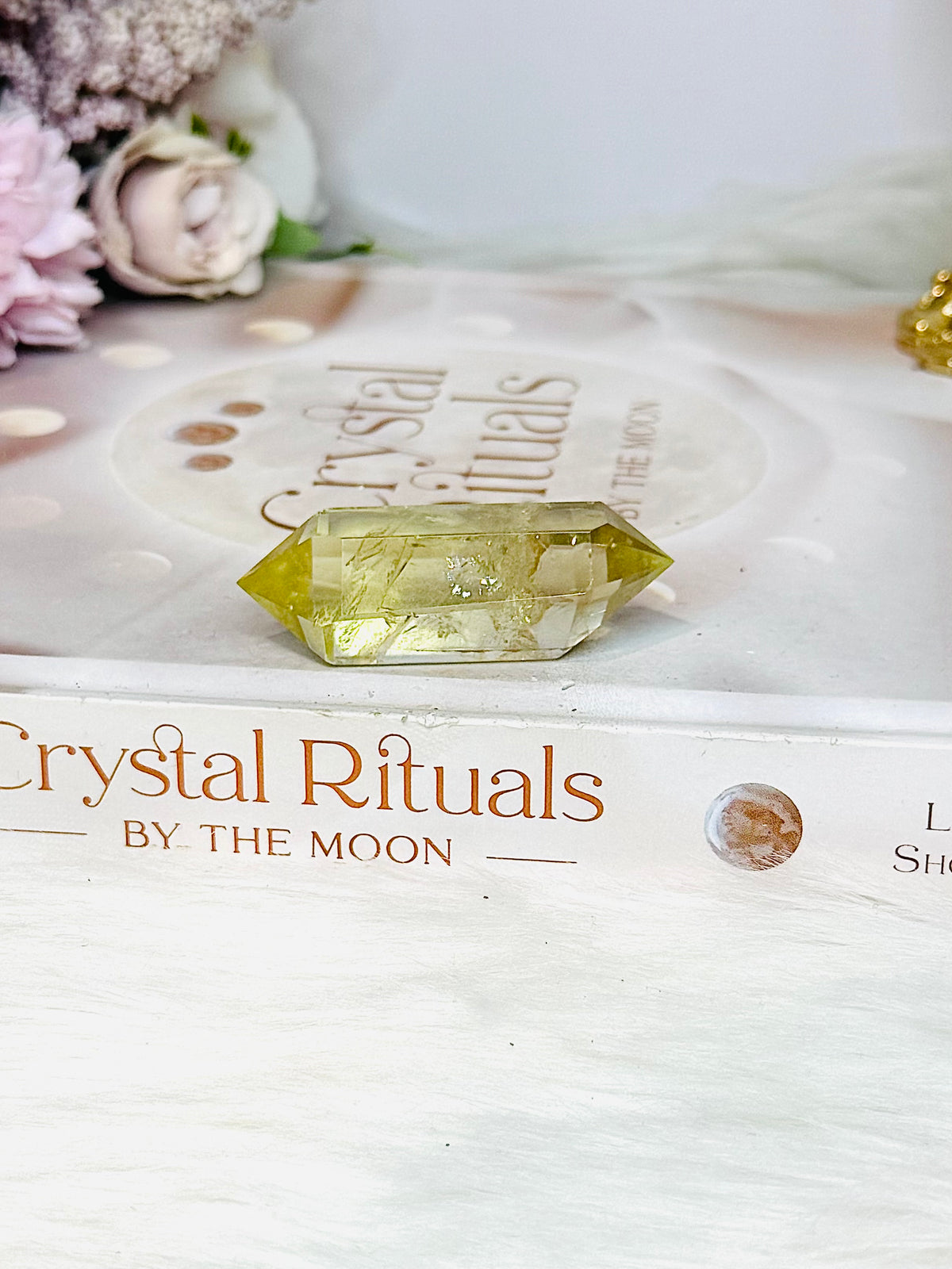 Citrine Double Terminated Point with Rainbows 5.5cm