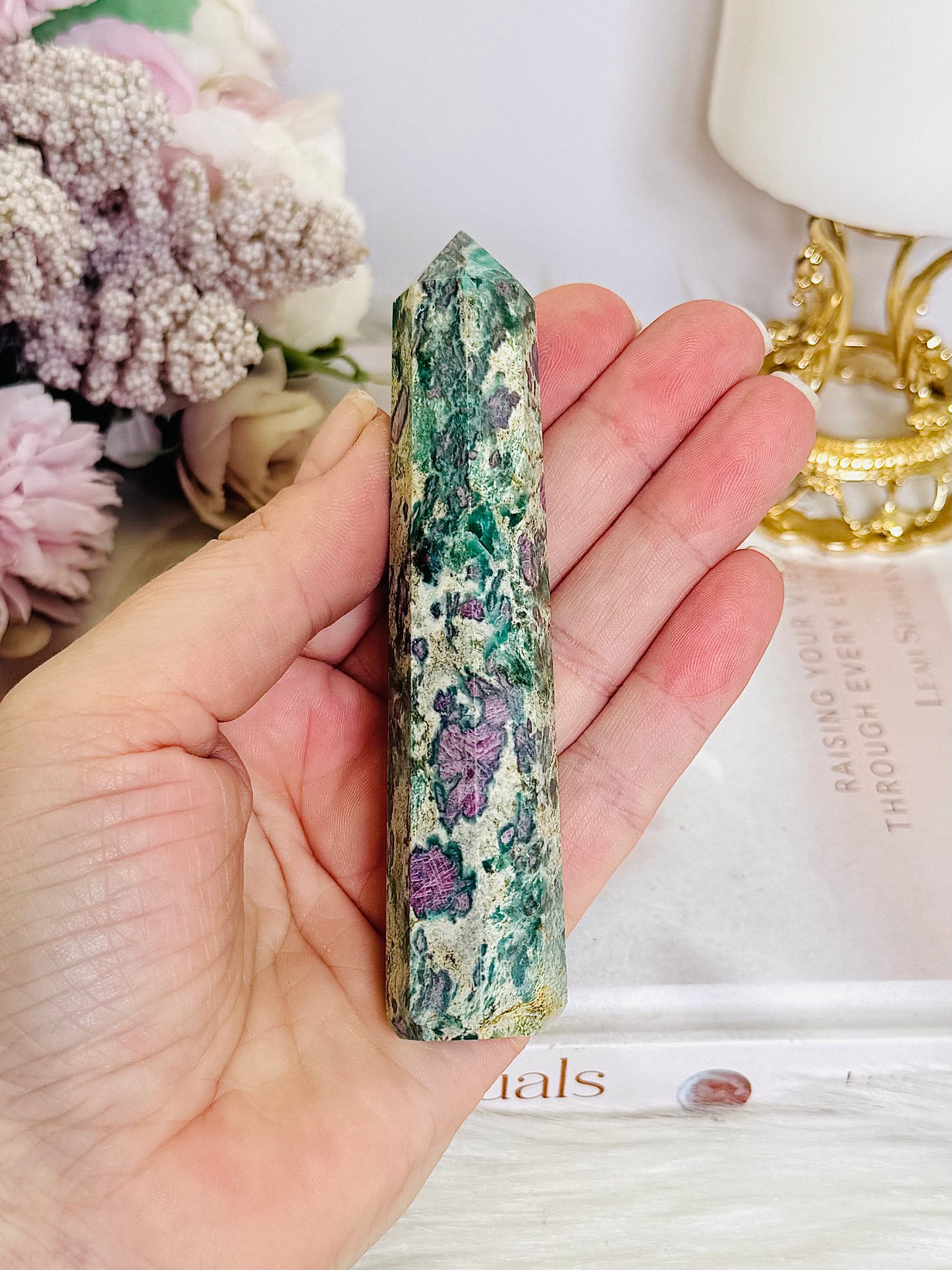 Ruby in Fuchsite Tower 11cm