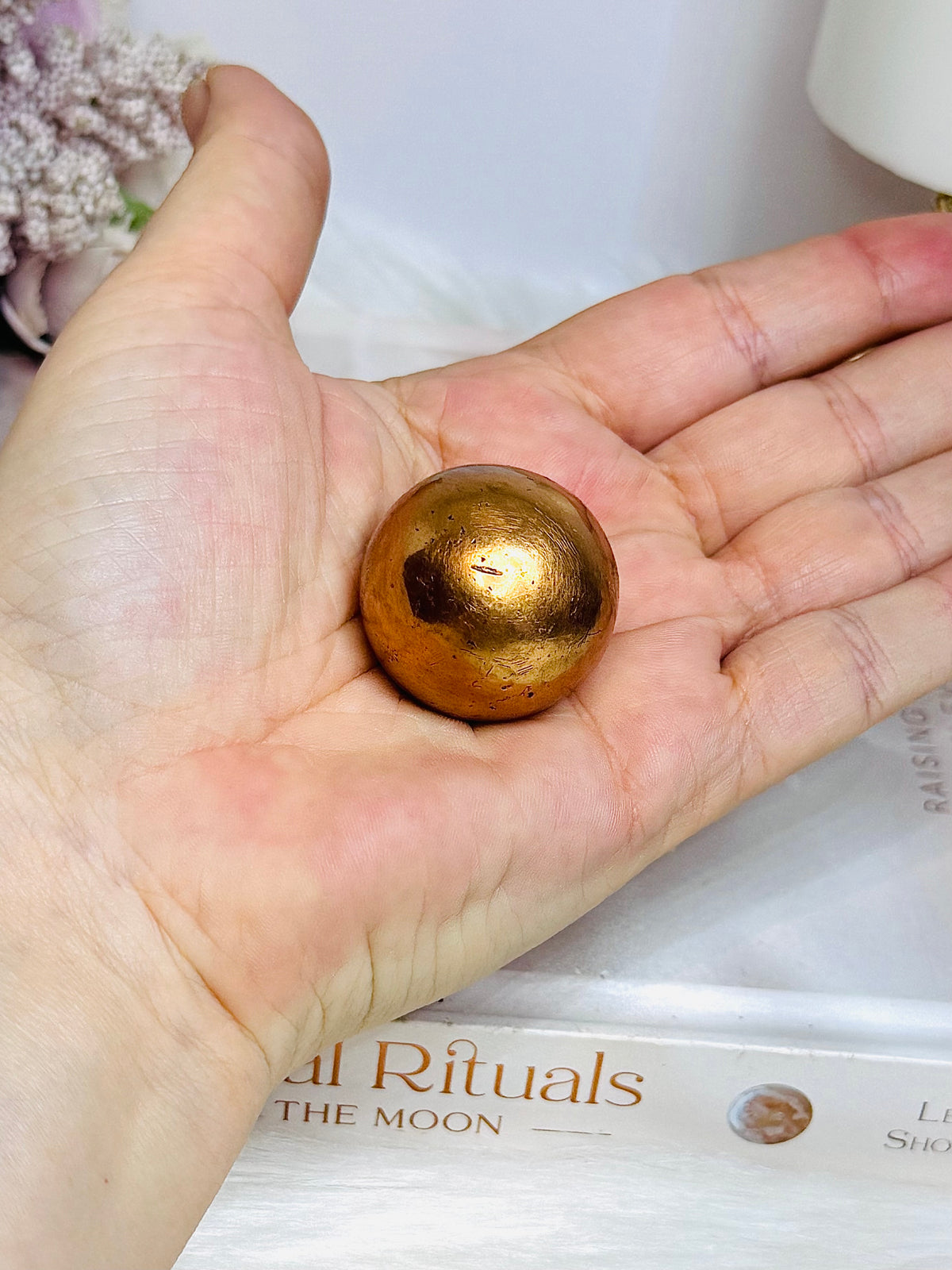 Copper Sphere On Stand 3.8cm 135g