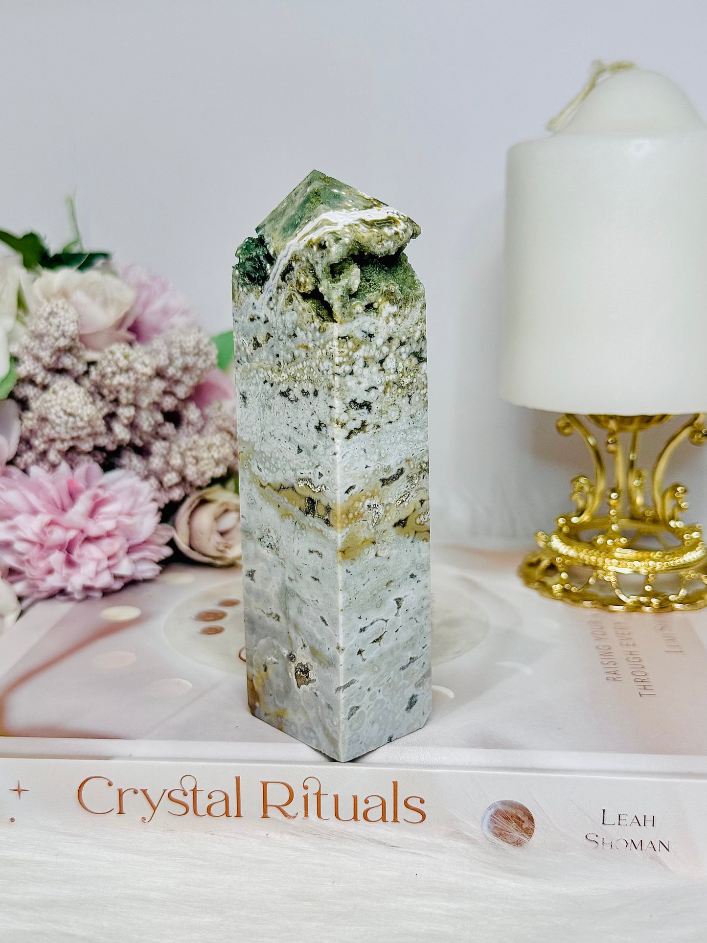 Druzy Ocean Jasper Tower 12.5cm