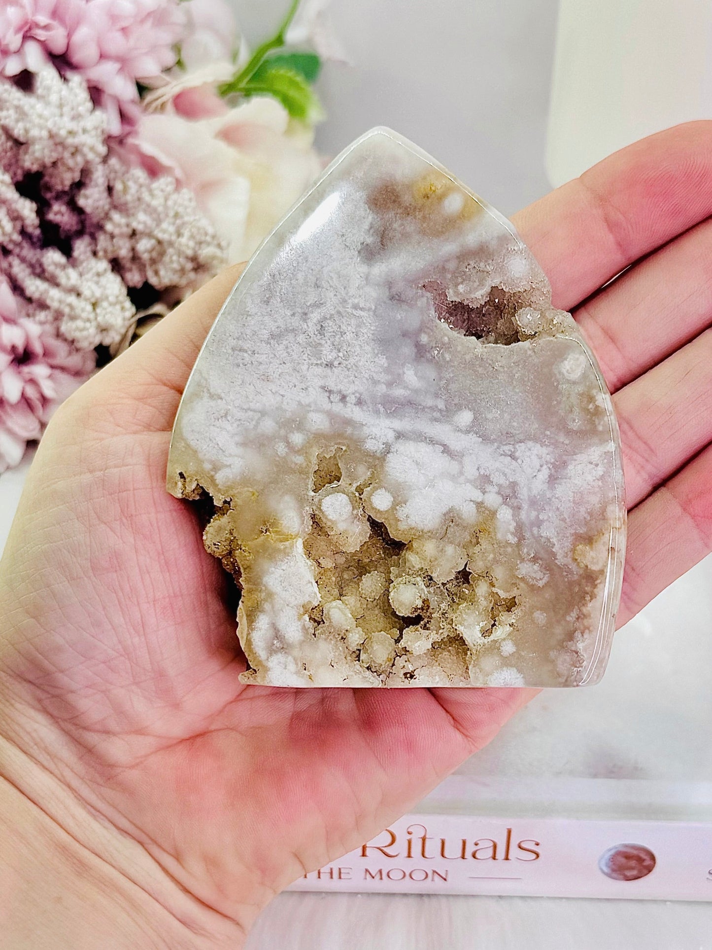 Druzy Flower Agate Freeform | Flame 9cm