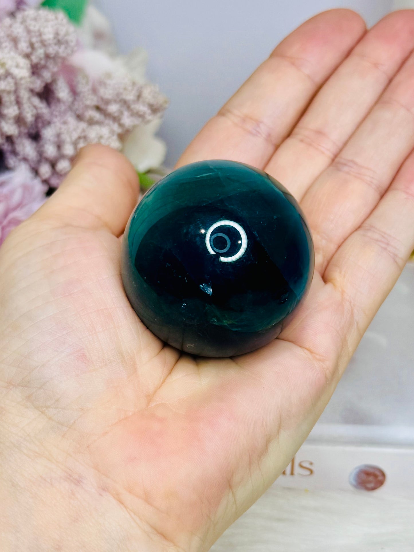 Rare Blue Fluorite Sphere on Stand 160g