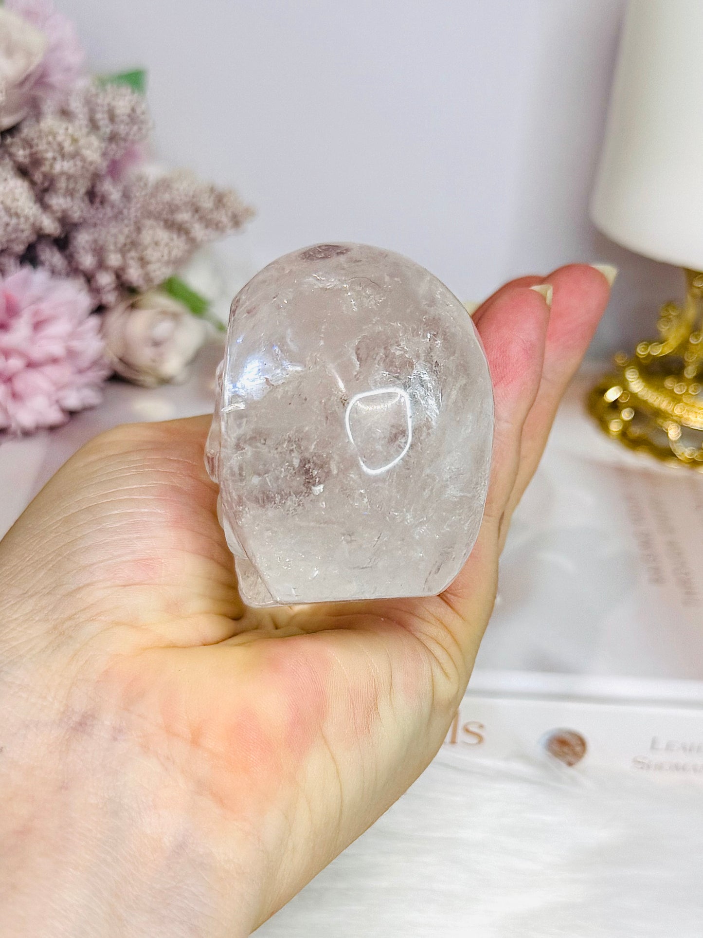 Clear Quartz Carved Skull 7cm 235g
