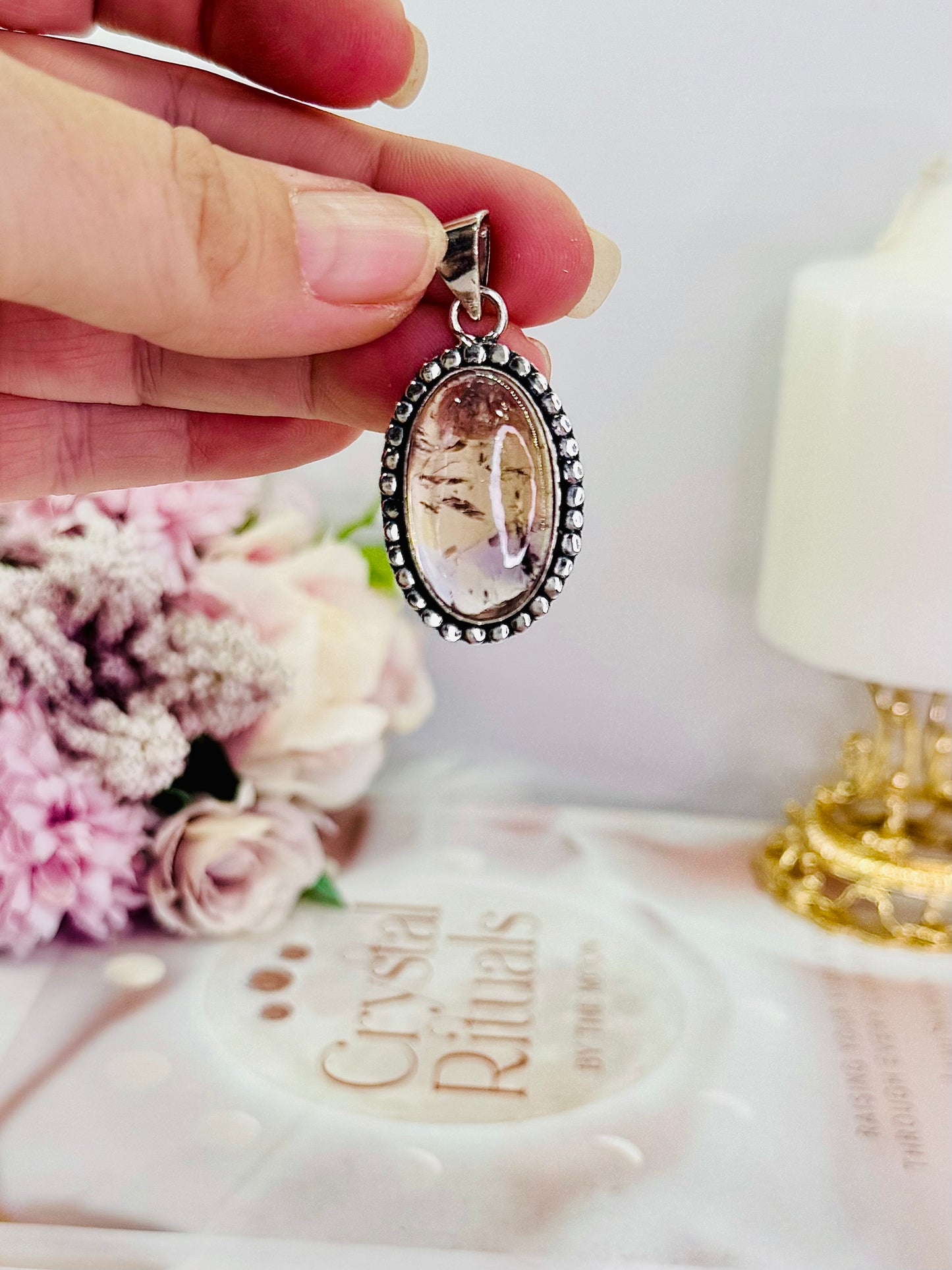Absolutely Stunning Large Ametrine Pendant In Gift Bag