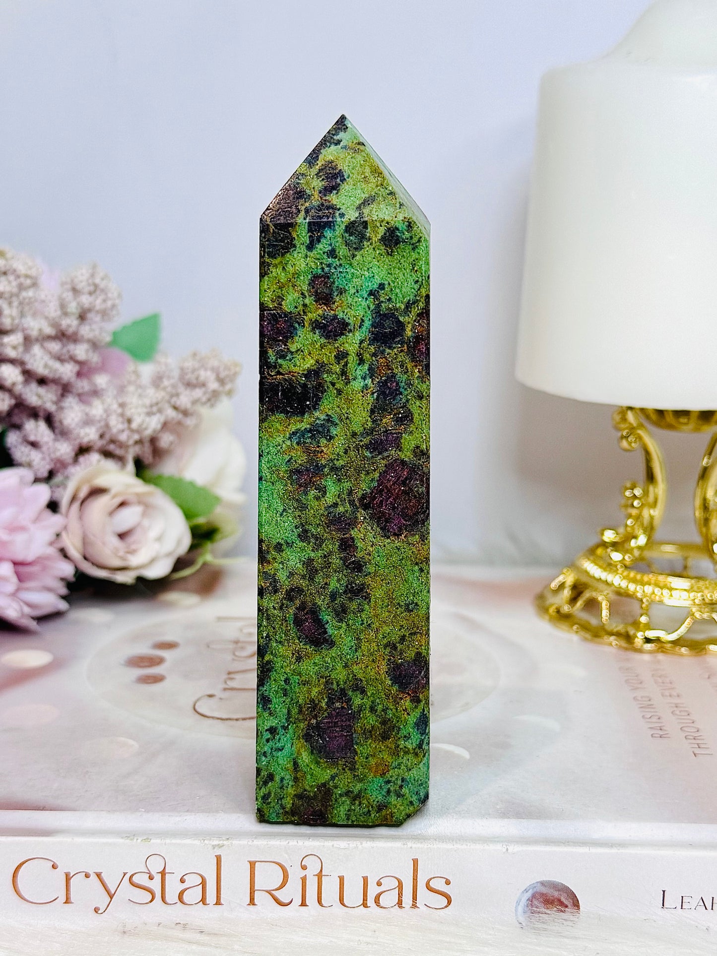 Ruby In Fuchsite Tower 12.5cm UV Reactive
