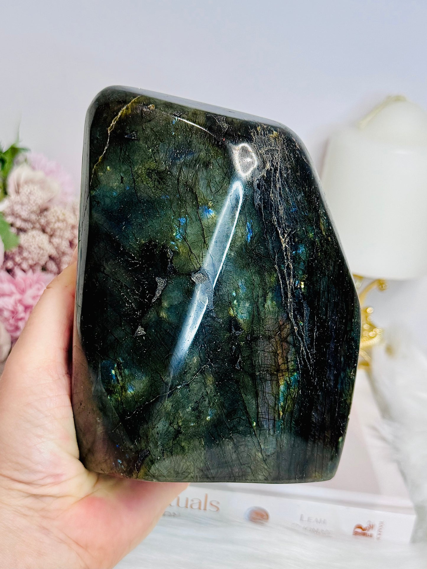 Huge High Grade Spectrolite (Labradorite) Freeform Exclusively From Finland 15cm 1.38KG