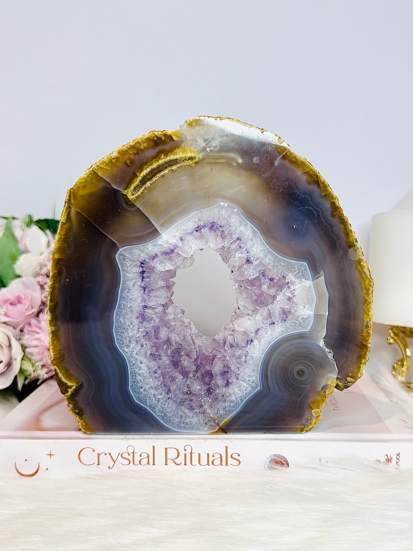 Large Druzy Amethyst | Agate Slab 16cm 745g