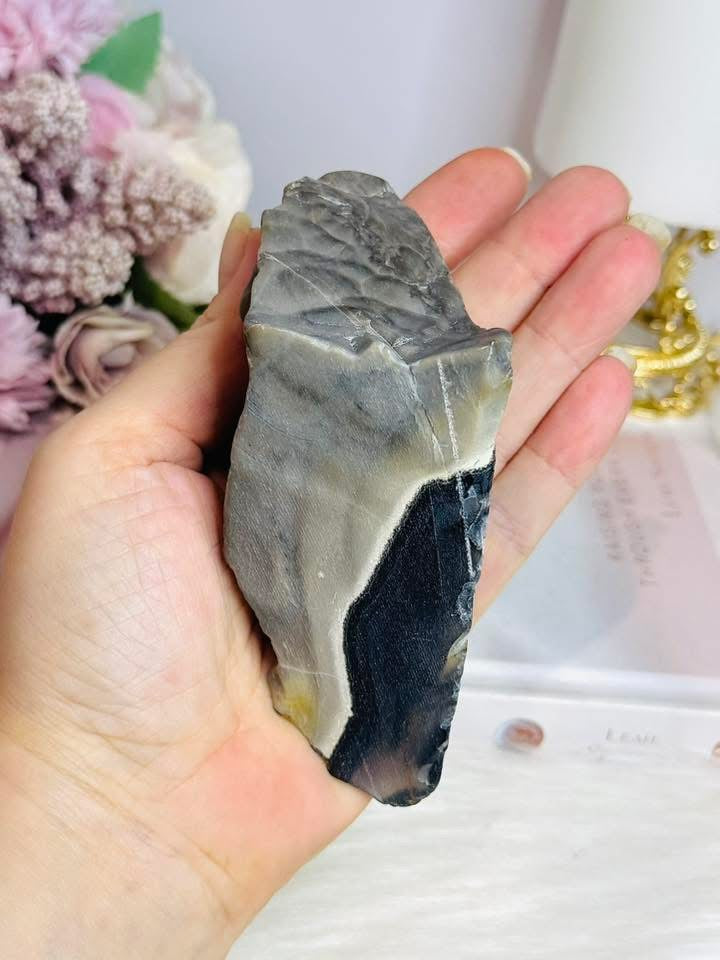 Natural Volcano Agate Freeform UV Reactive 9cm