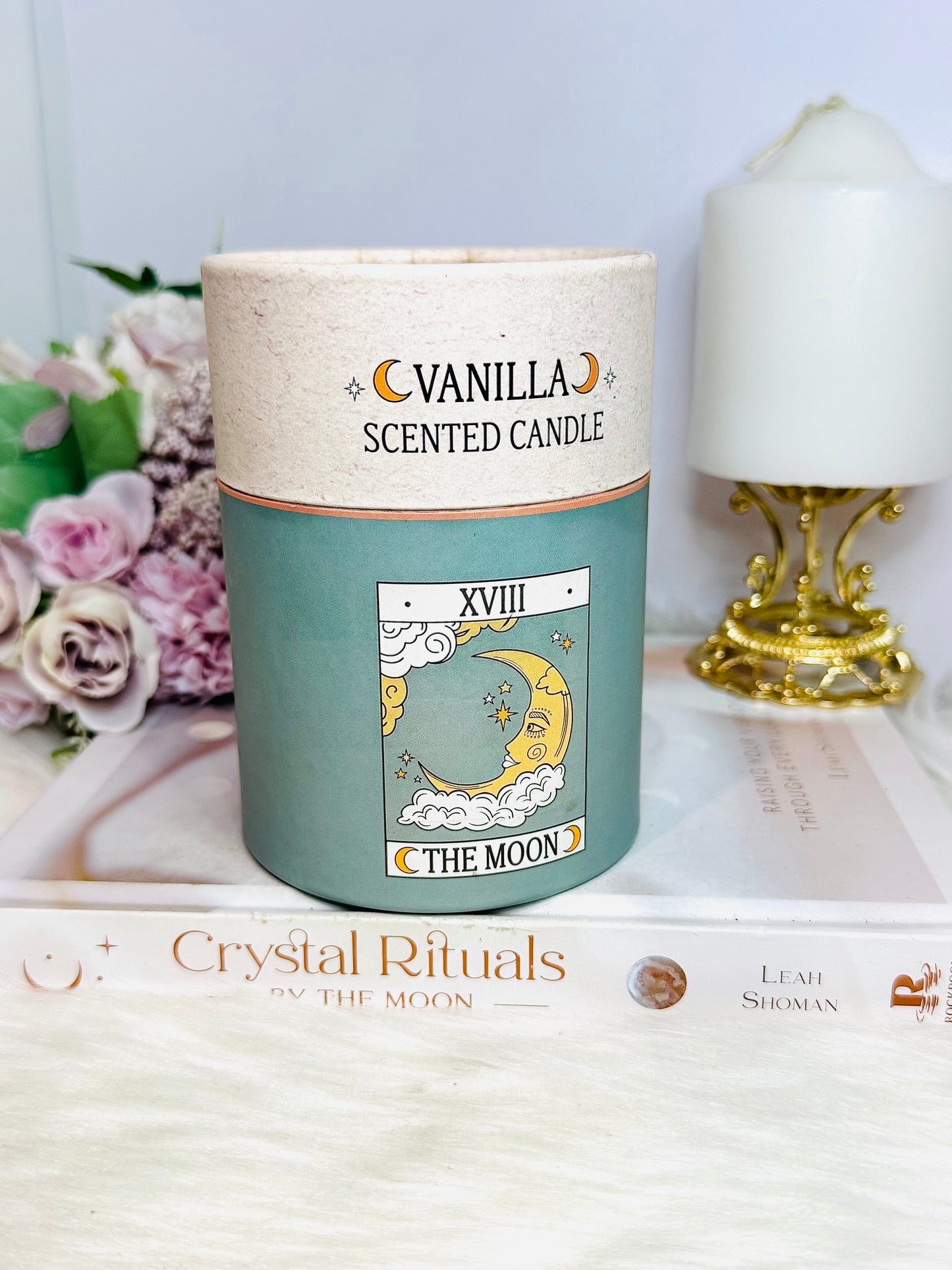 The Moon Vintage Tarot Vanilla Candle