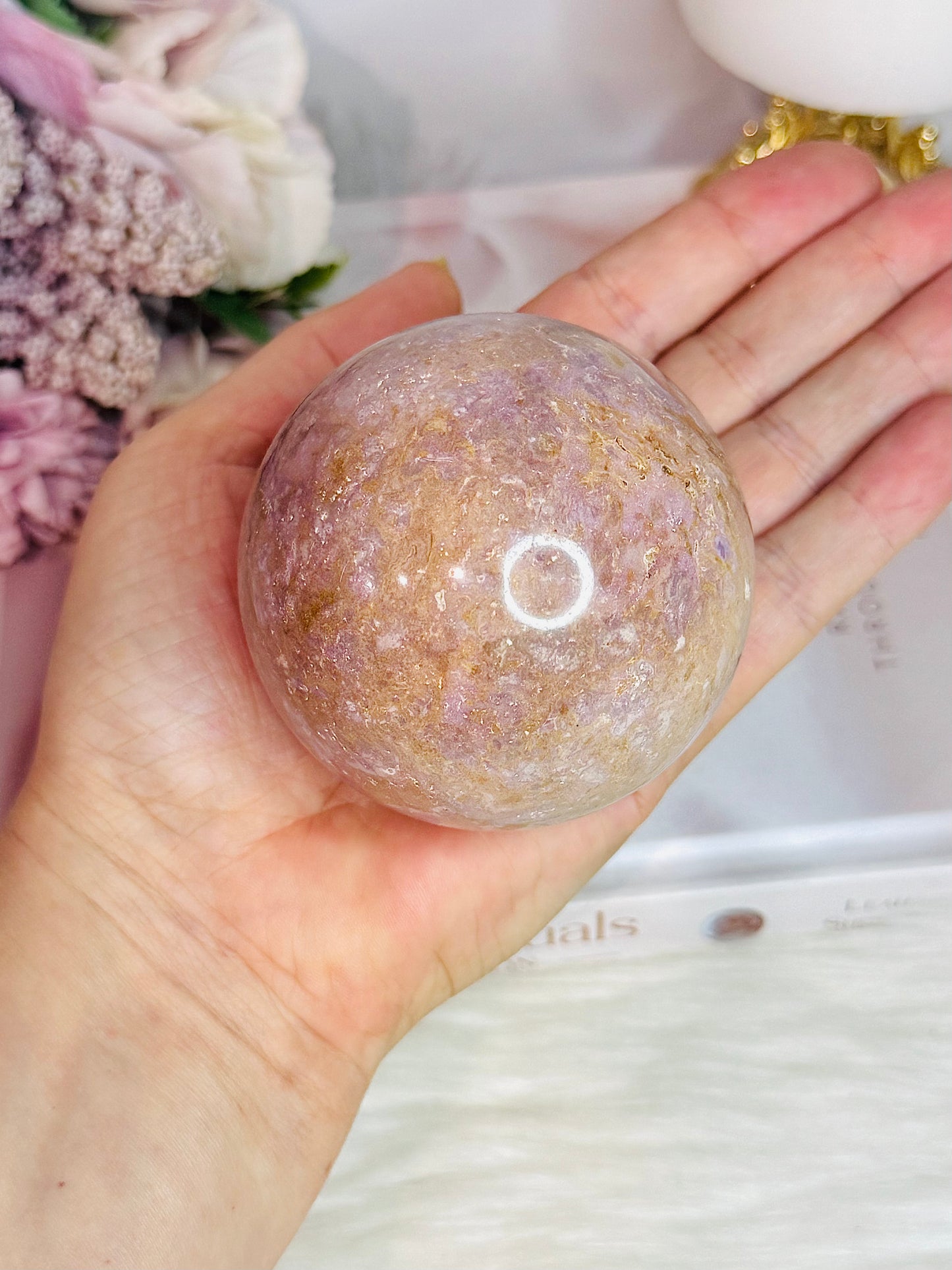 Rare & Beautiful Large Phosphosiderite Sphere On Stand 418grams