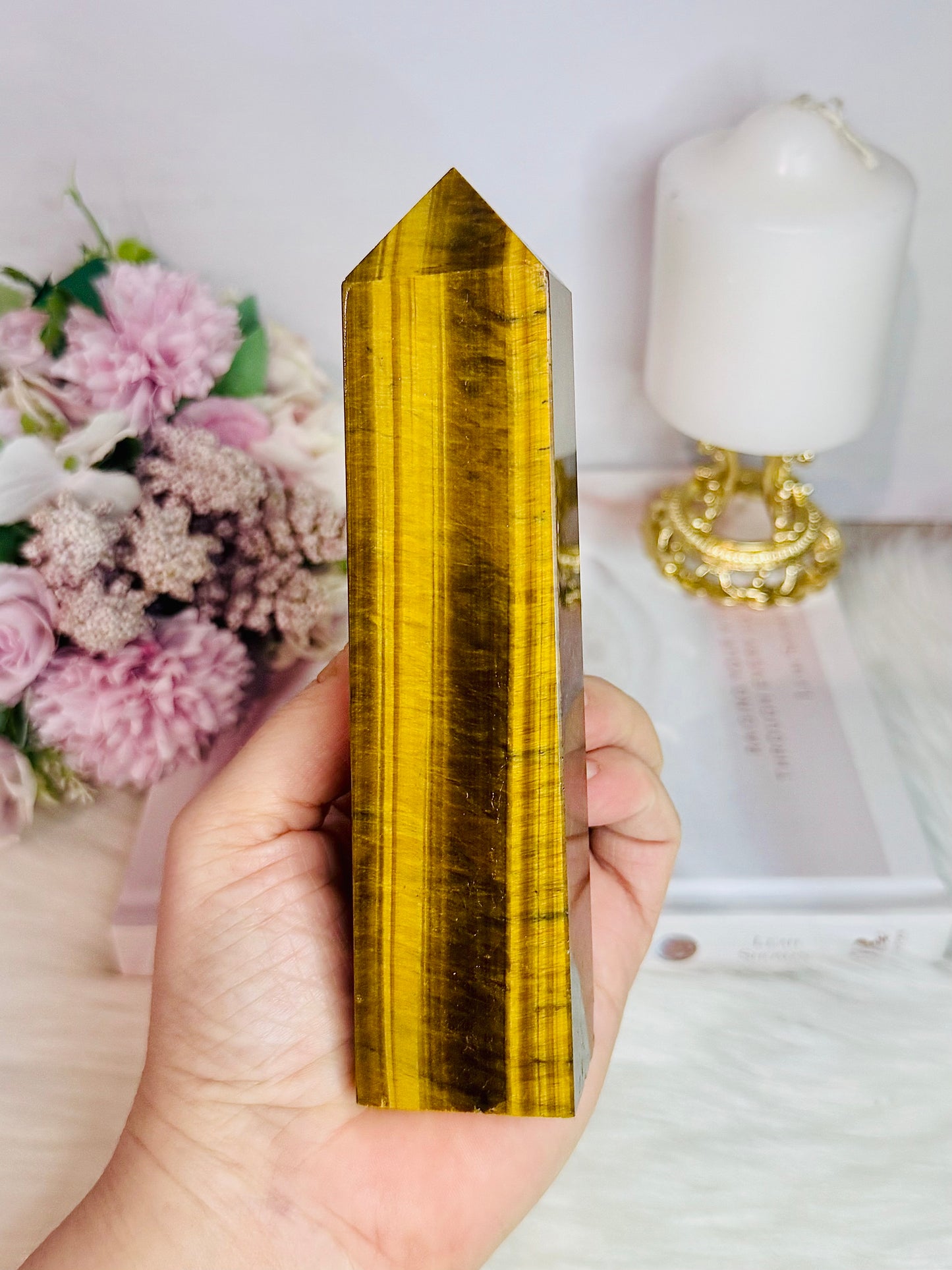 Tigers Eye Large Chunky Tower Full Of Flash 16cm