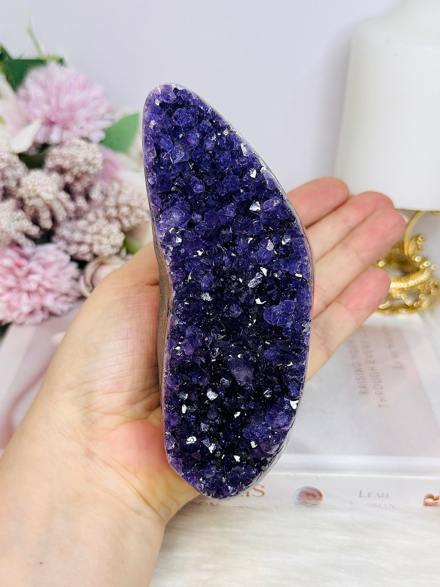High Grade Deep Purple Amethyst Base Cut Cluster 10cm 609cm