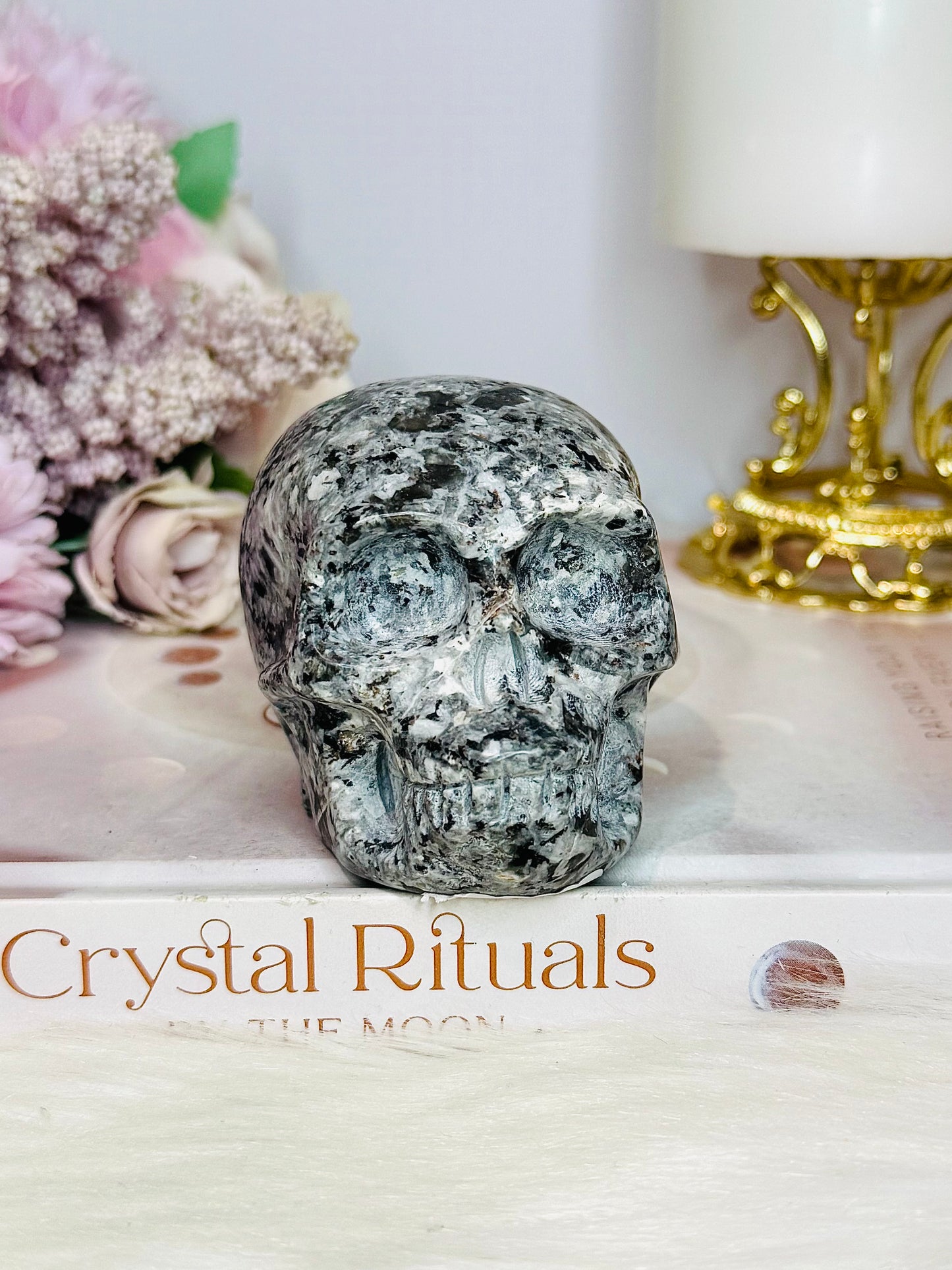 Yooperlite Carved Skull 331g