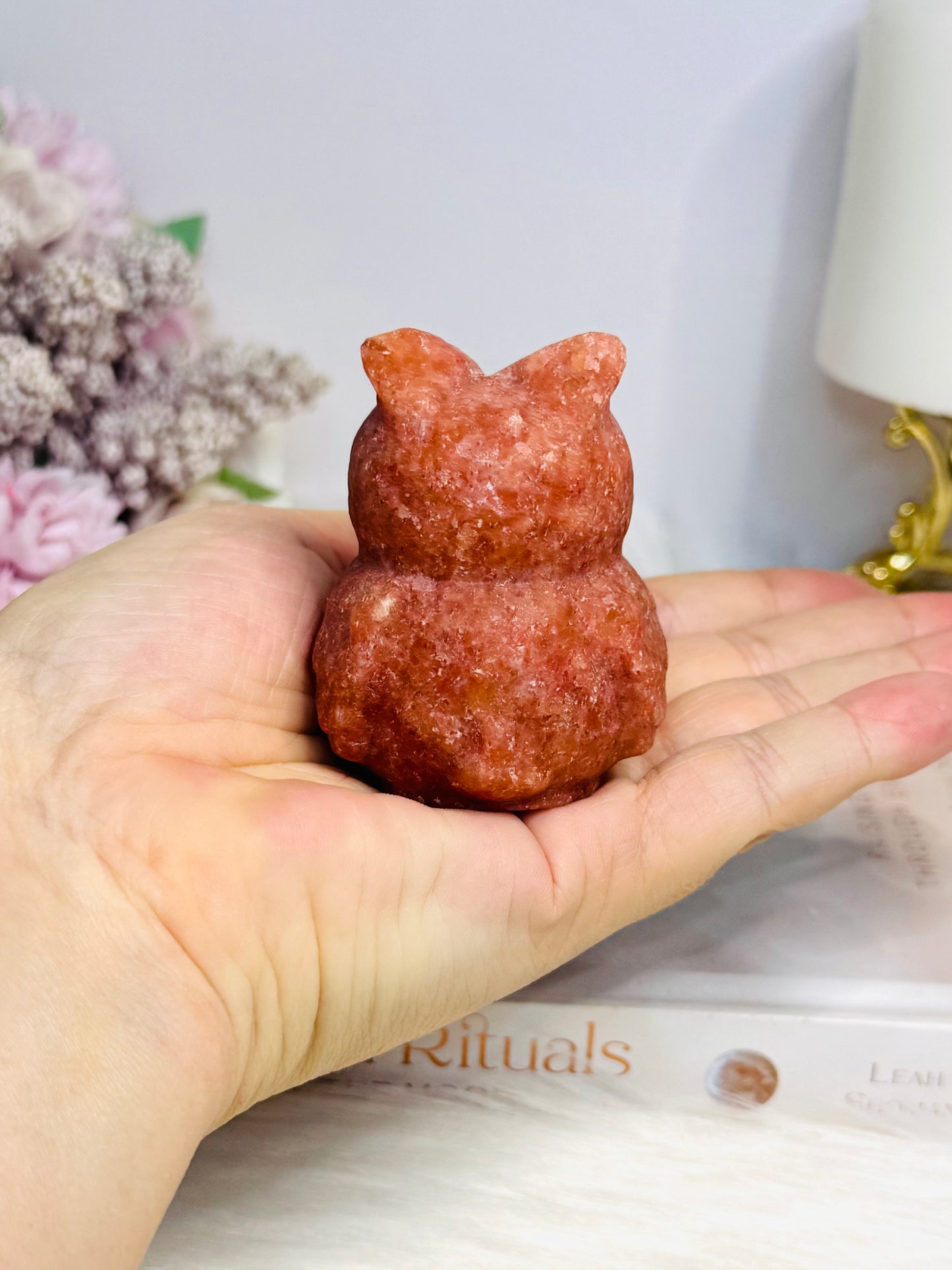 Sunstone Carved Owl 6cm