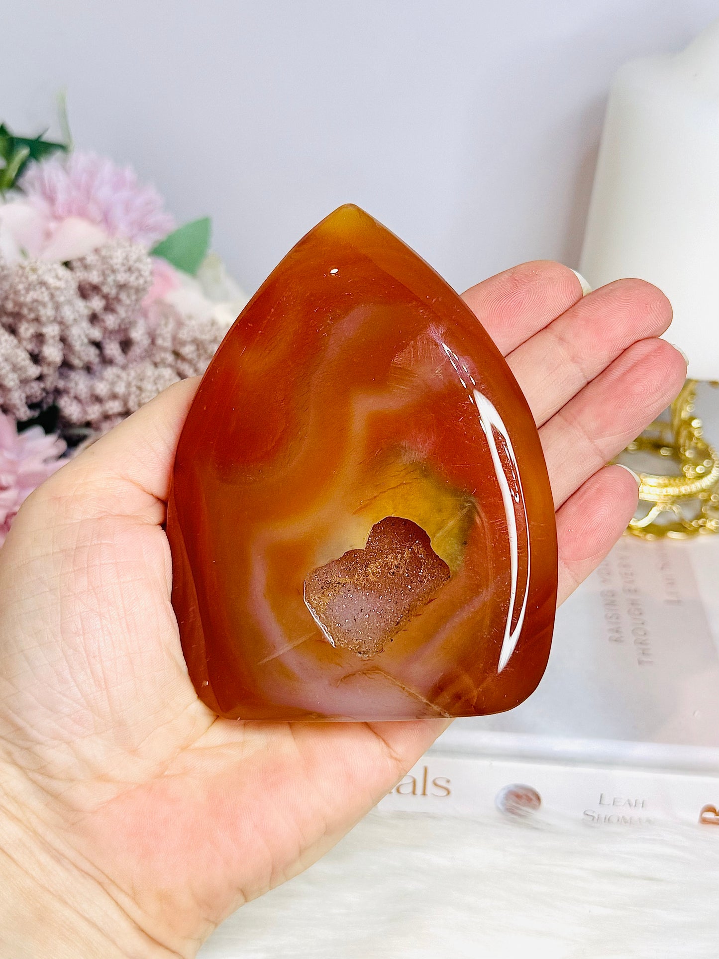 Druzy Carnelian Flame | Freeform 10cm