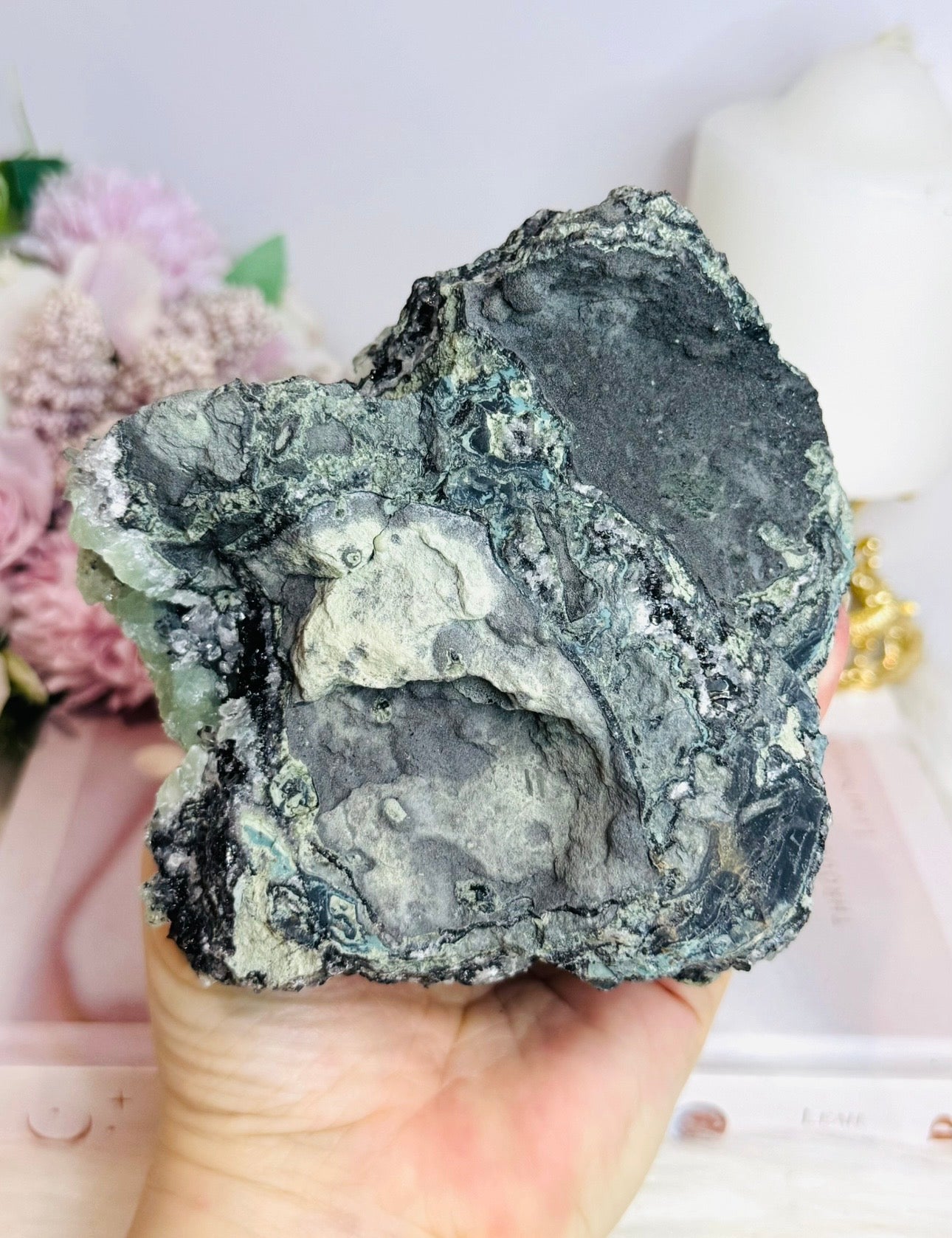 Unique High Grade Green Fluorite Specimen on Matrix 10.5cm 681g