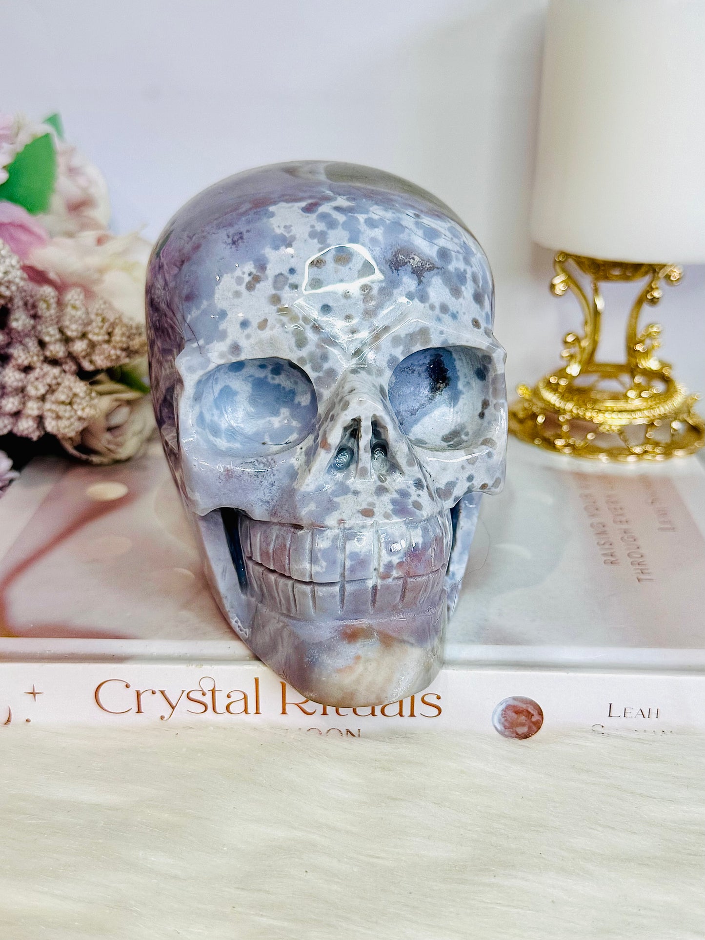 Huge High Grade Ocean Jasper Carved Skull 1.6KG