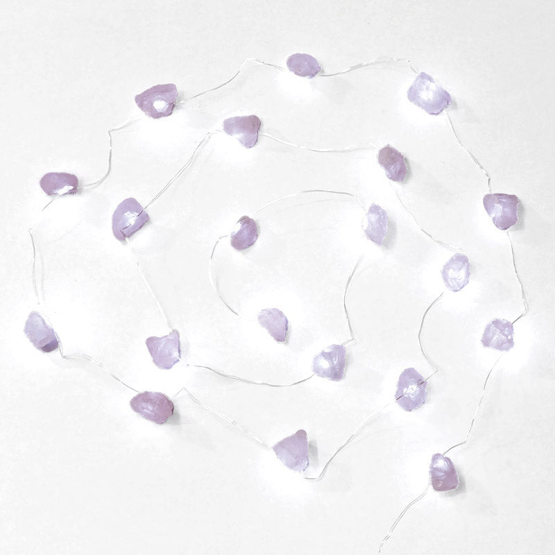 Amethyst Crystal String Fairy Lights with Adapter