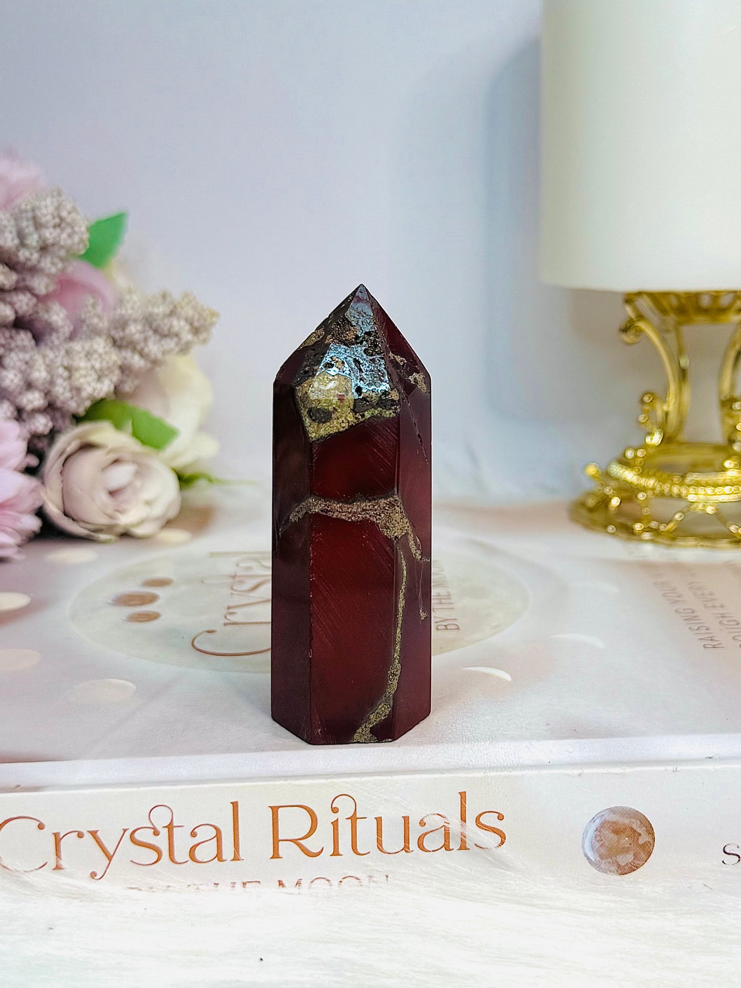 Mookaite Jasper Tower with Hematite Inclusions 7.5cm