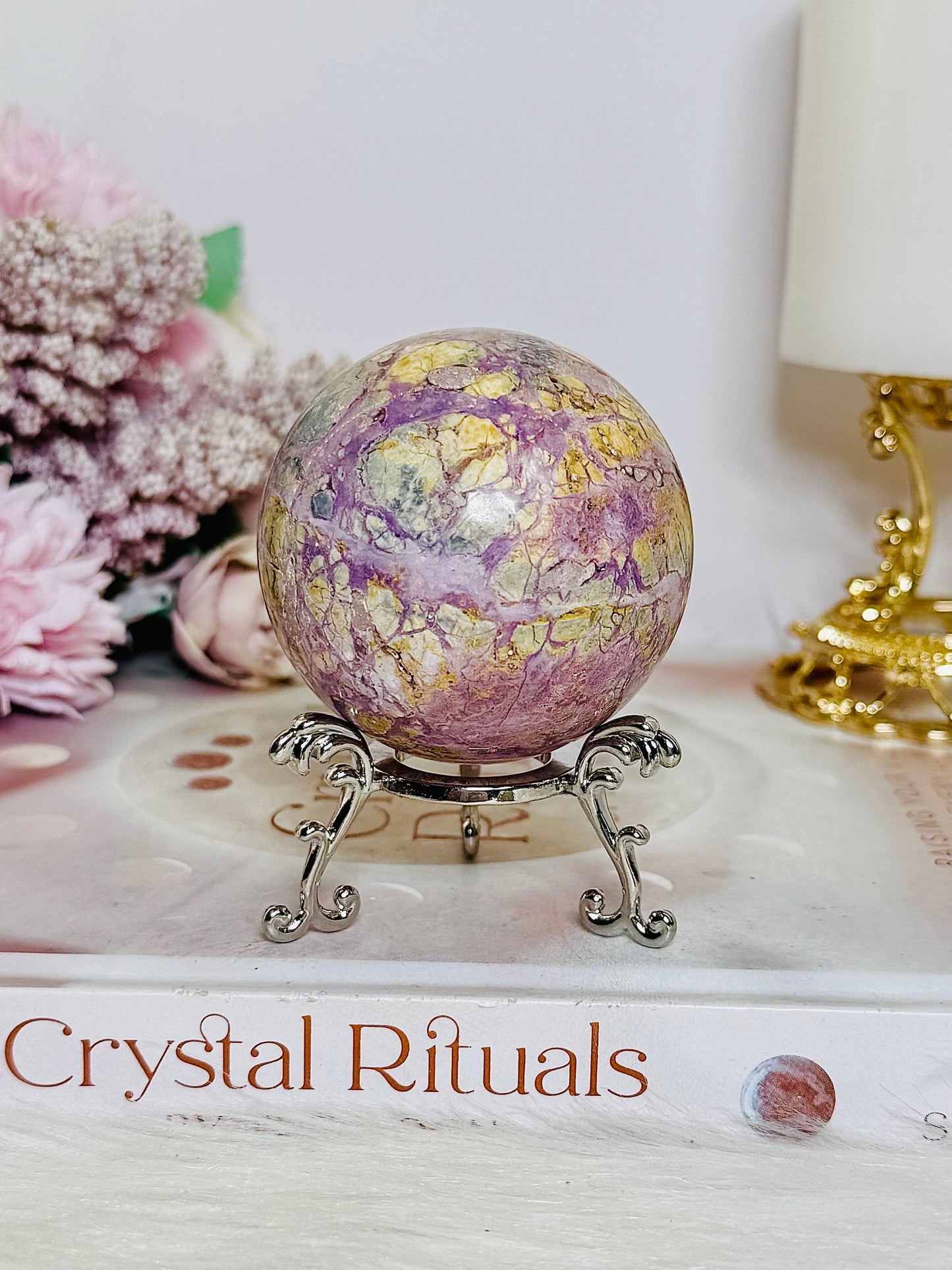 Rare Phosphosiderite Sphere On Stand 211g