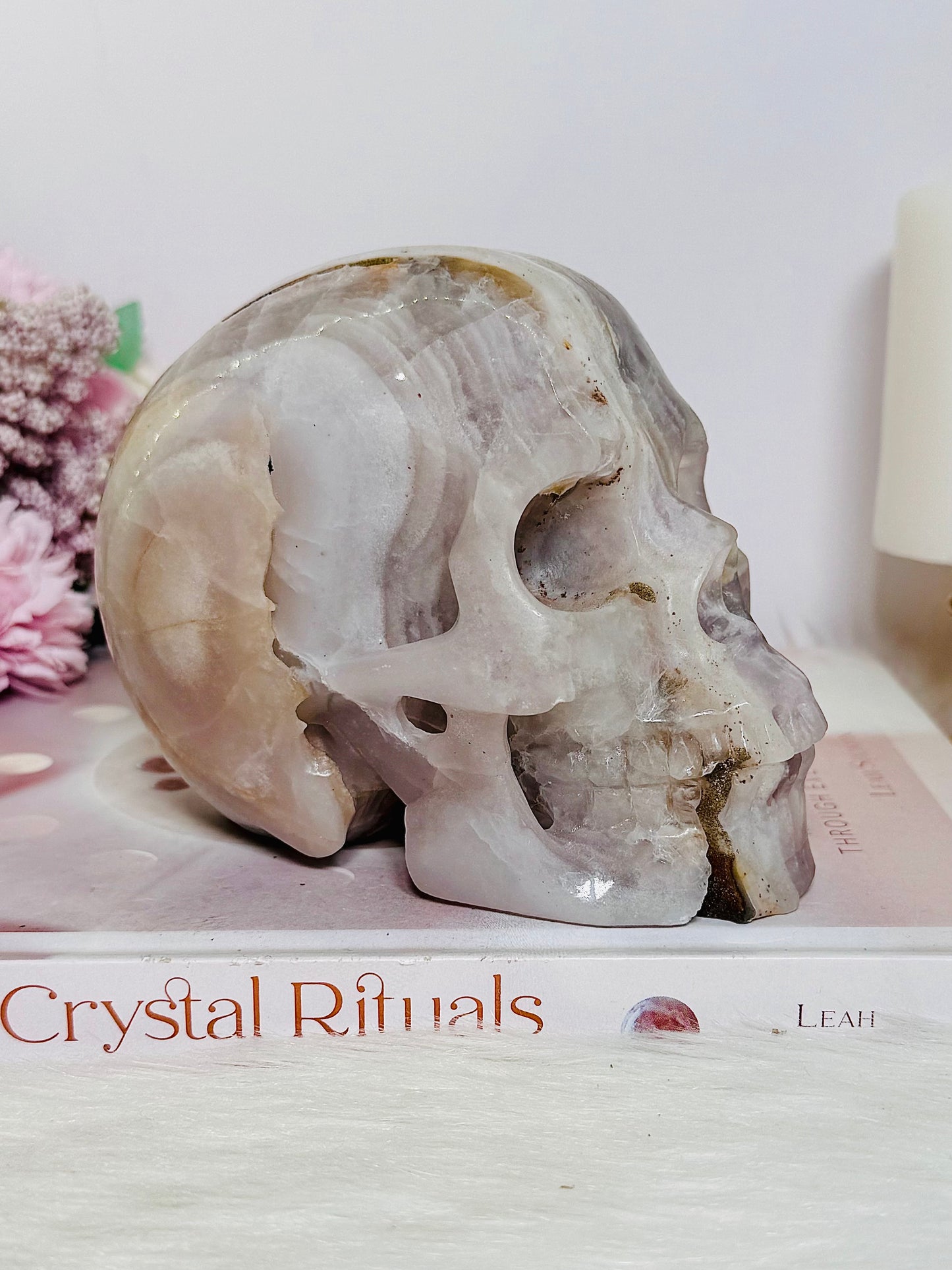 Huge 1.59KG Pastel Fluorite Carved Skull