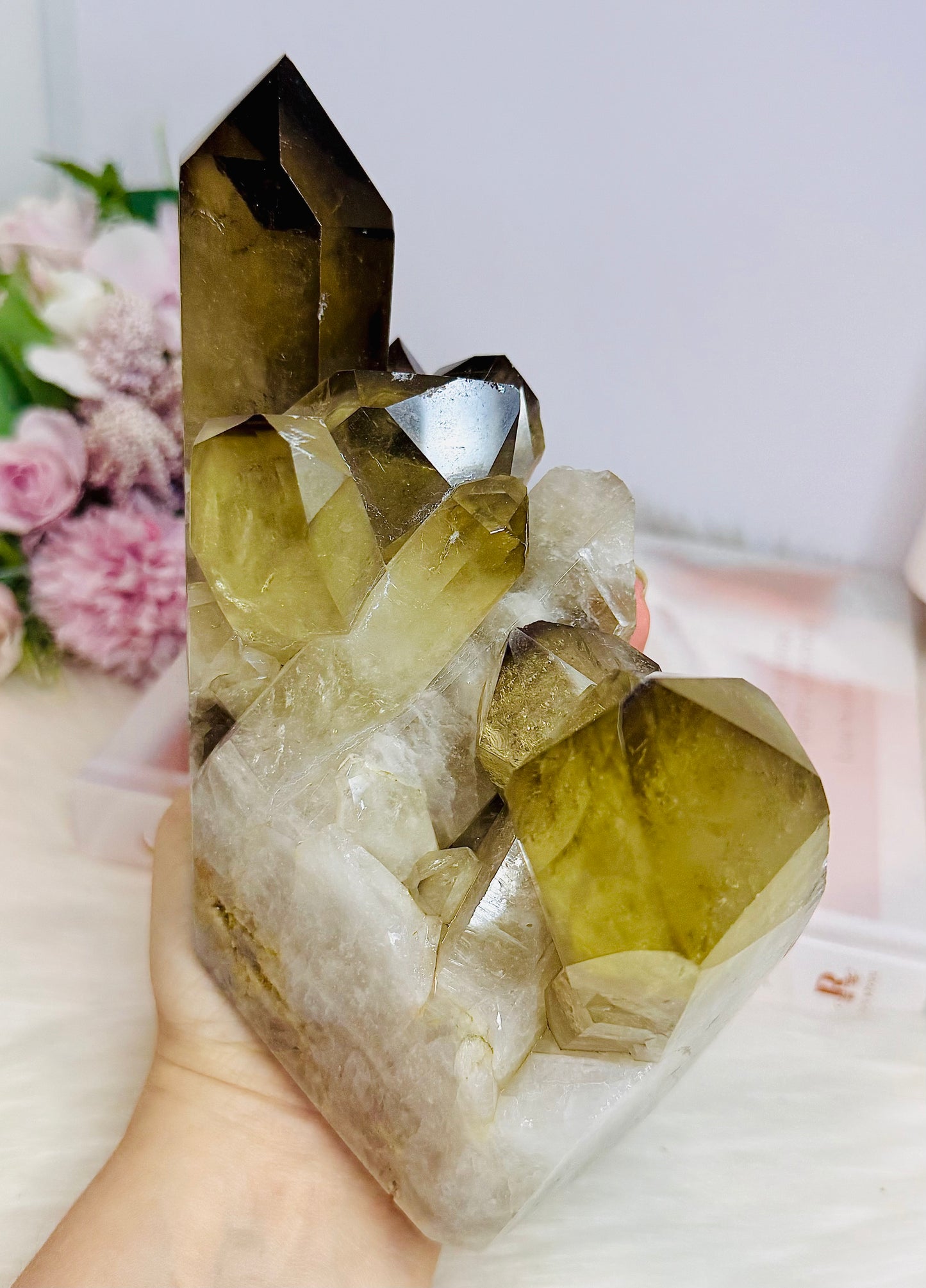 Huge Smokey Citrine Large Point Cluster 1.65KG