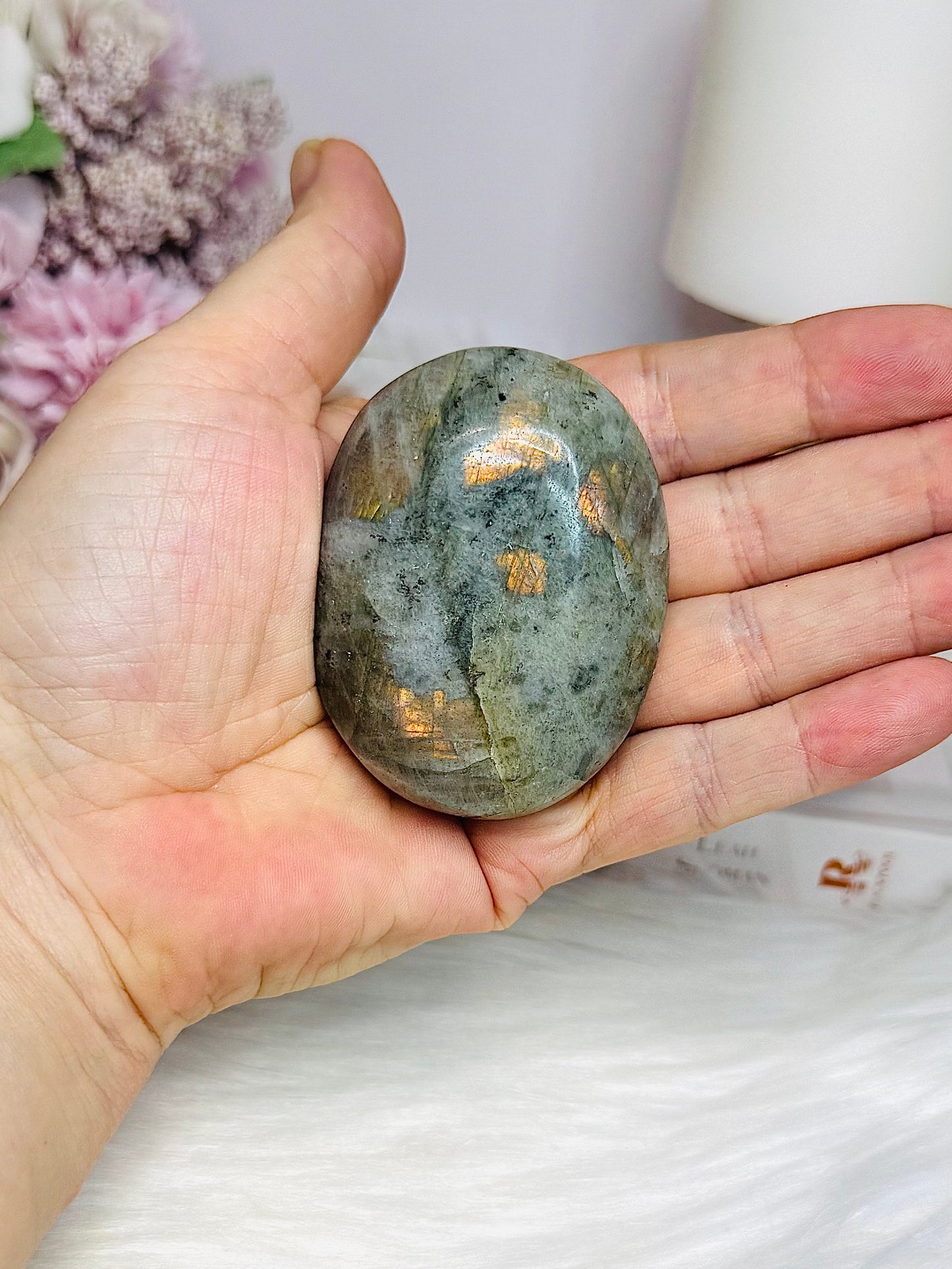 Large Labradorite Palm Stone